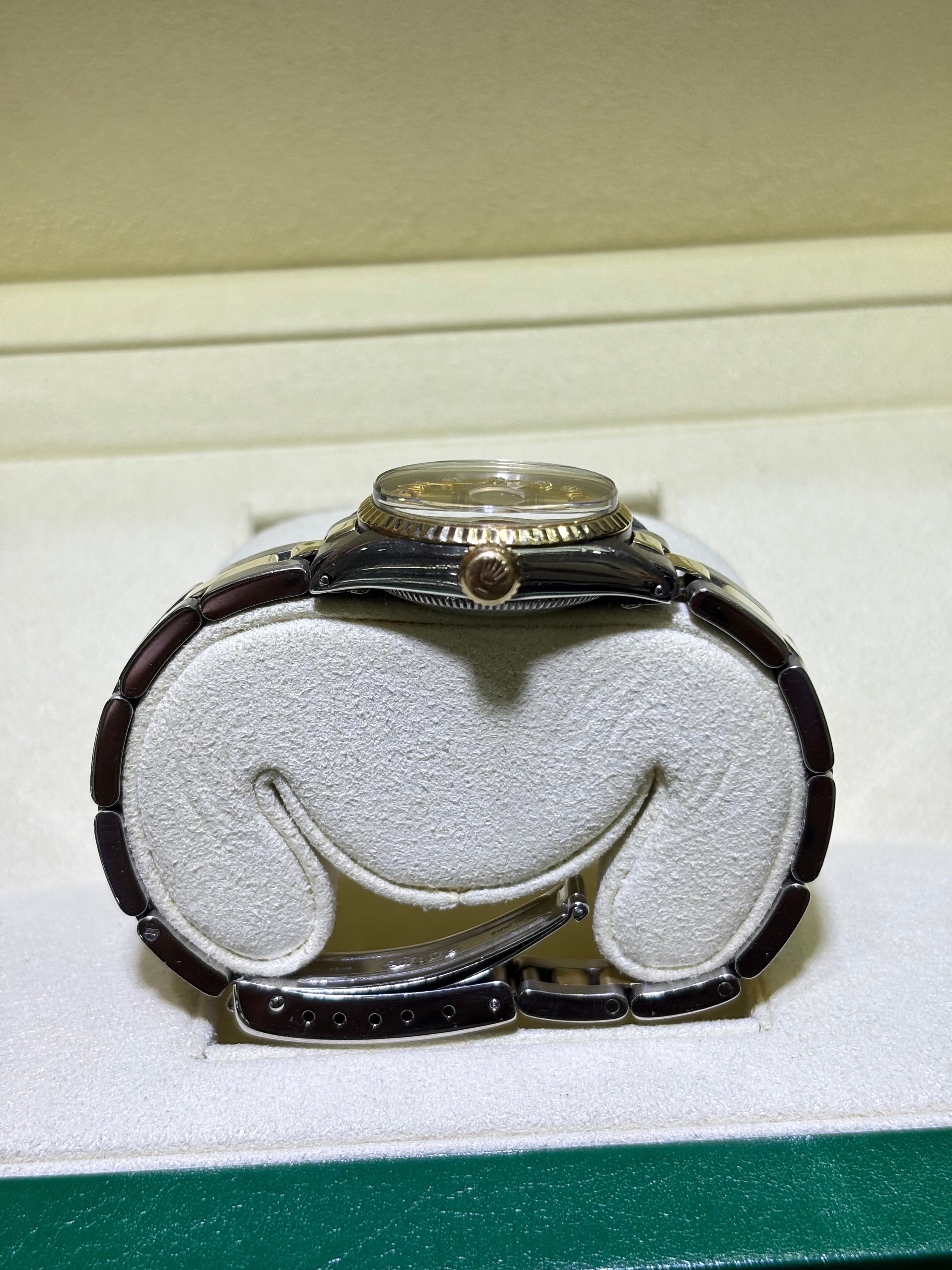 26MM ROLEX DATEJUST | 18KT YLW TWO-TONE | OYSTER-BRACELET | CHAMPAGNE DIAMOND DIAL