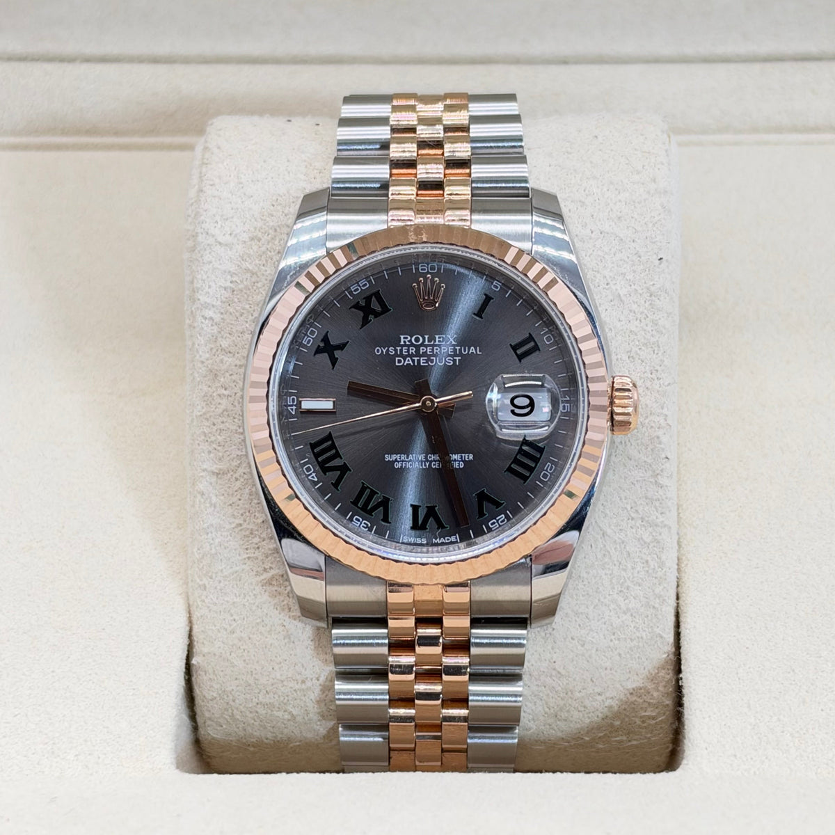 36MM ROLEX DATEJUST SUPER-JUBILEE REF.116231 (AM WIMBLEDON DIAL*)