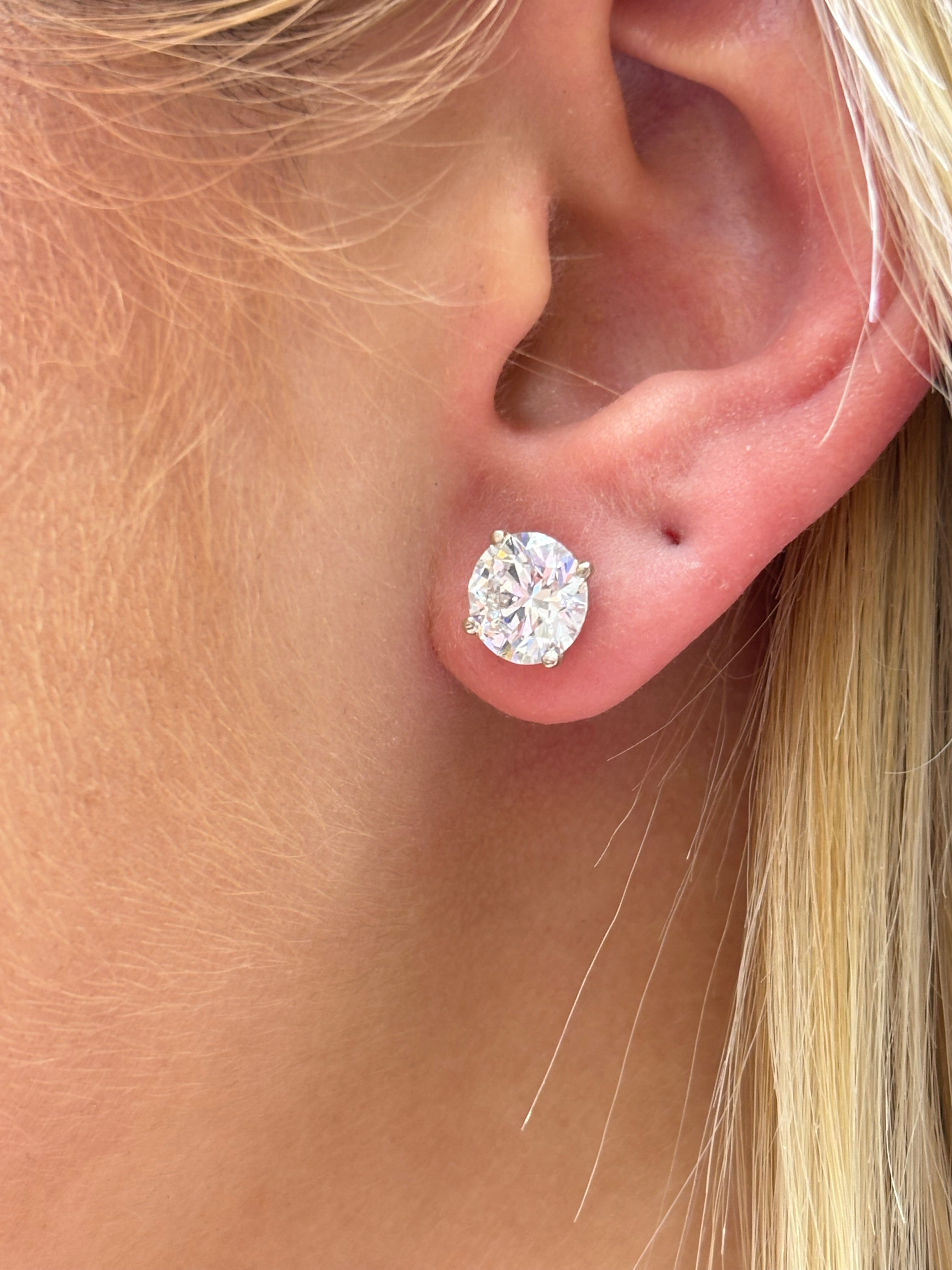 10.00CTW | 5.00CT EACH | VVS-1 CLARITY DIAMOND LAB-GROWN STUD EARRINGS