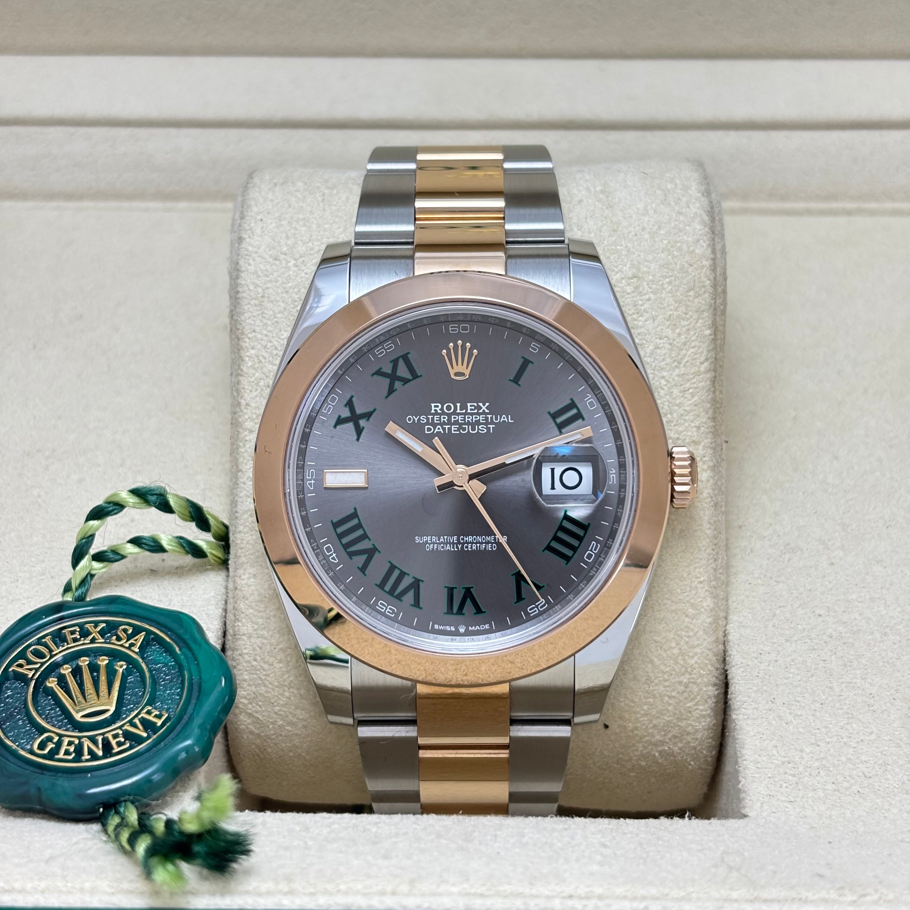 41MM ROLEX DATEJUST  #126301 “WIMBLEDON” 18KT ROSE 2023