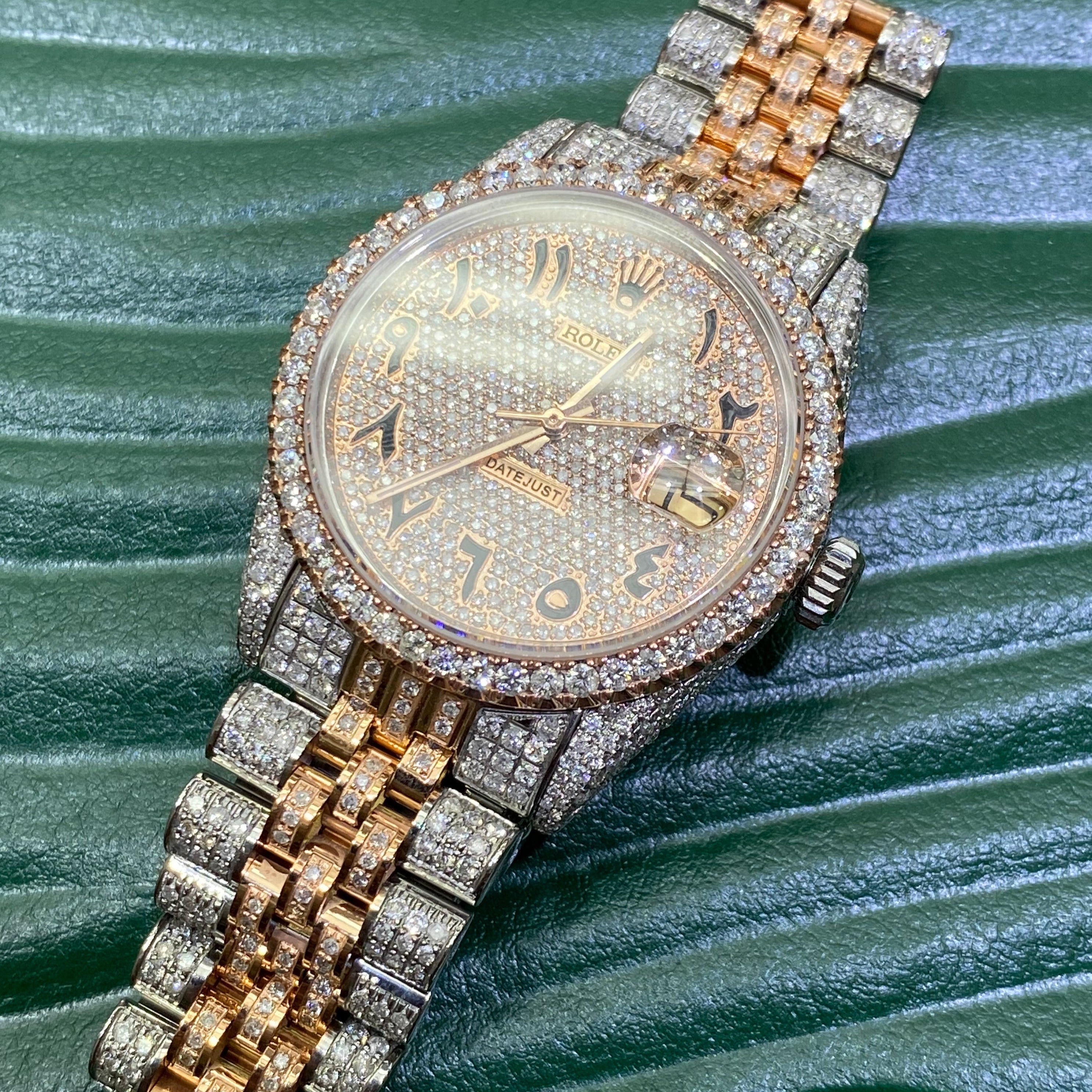 Iced out hotsell datejust rolex