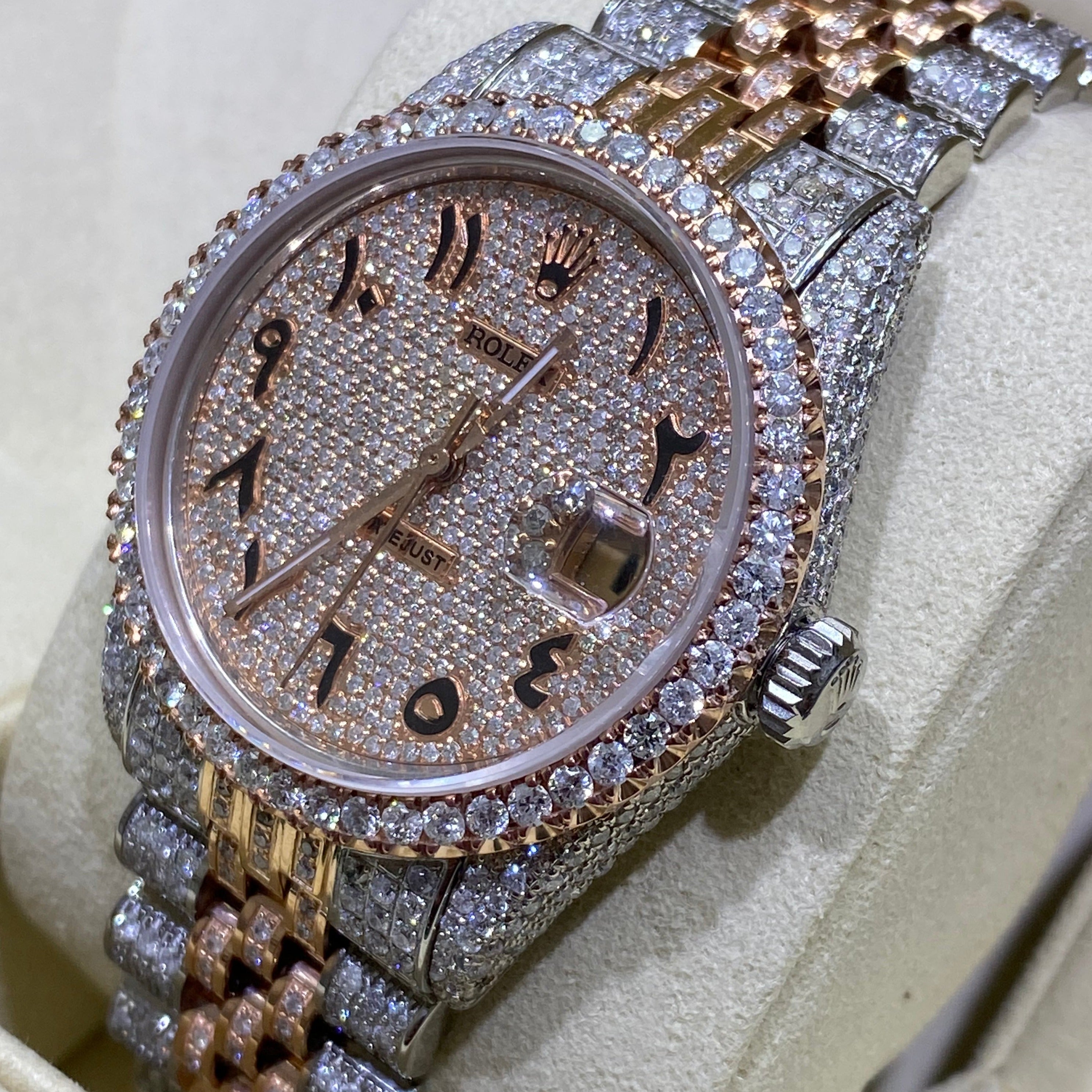 Pink face discount rolex bust down