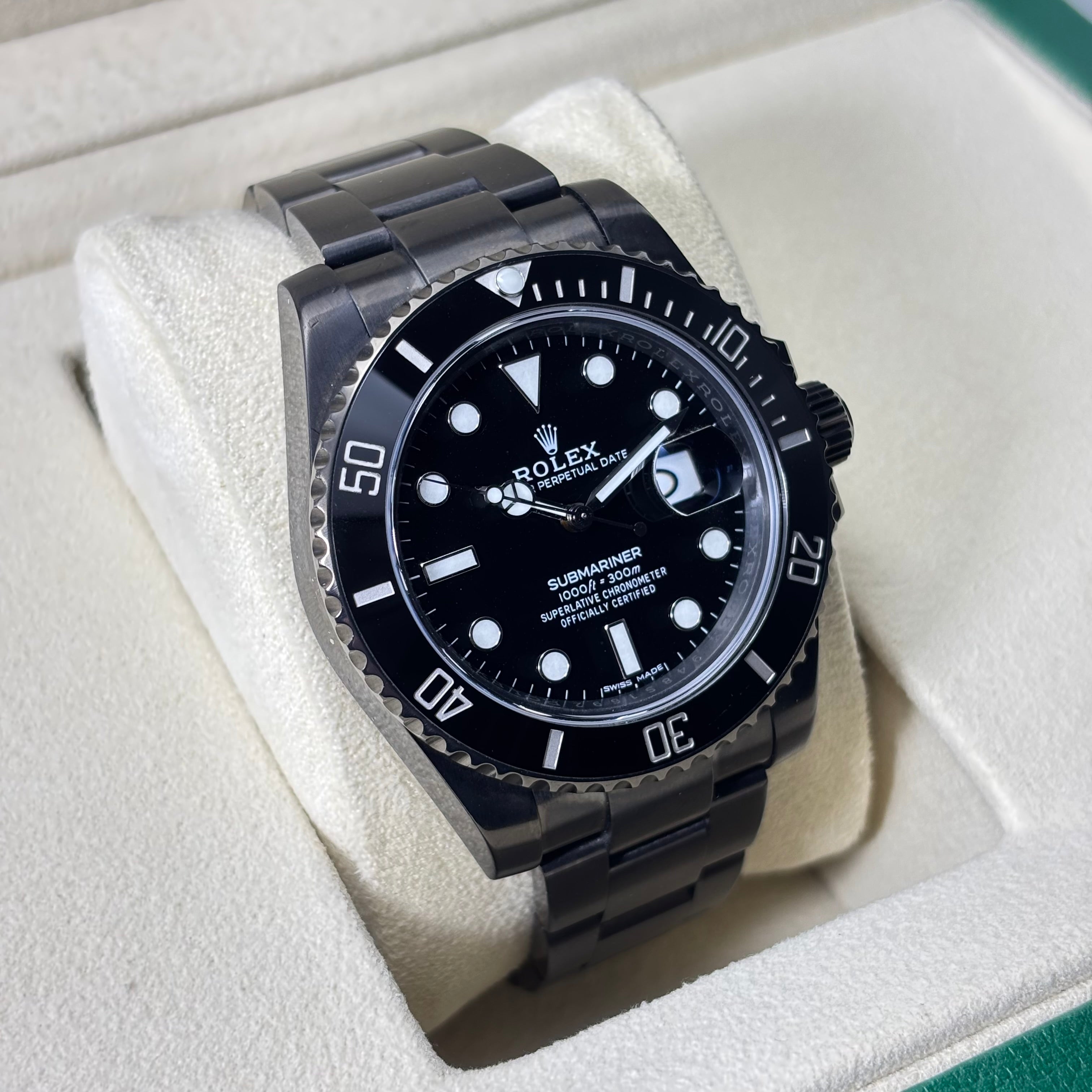 PRE-OWNED 40MM ROLEX SUBMARINER 116610LN (BLACK PVD COATING)