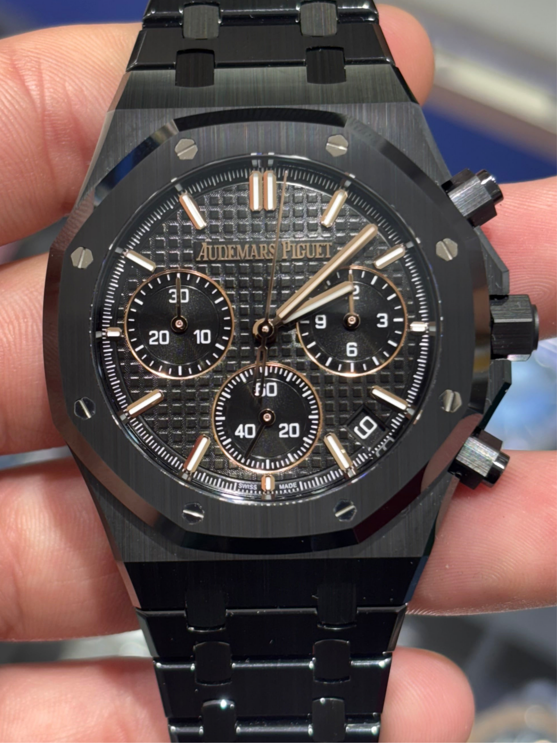 Audemars Piguet Royal Oak 41mm Black Dial Black Ceramic Watch 26240CE.OO.1225CE.02