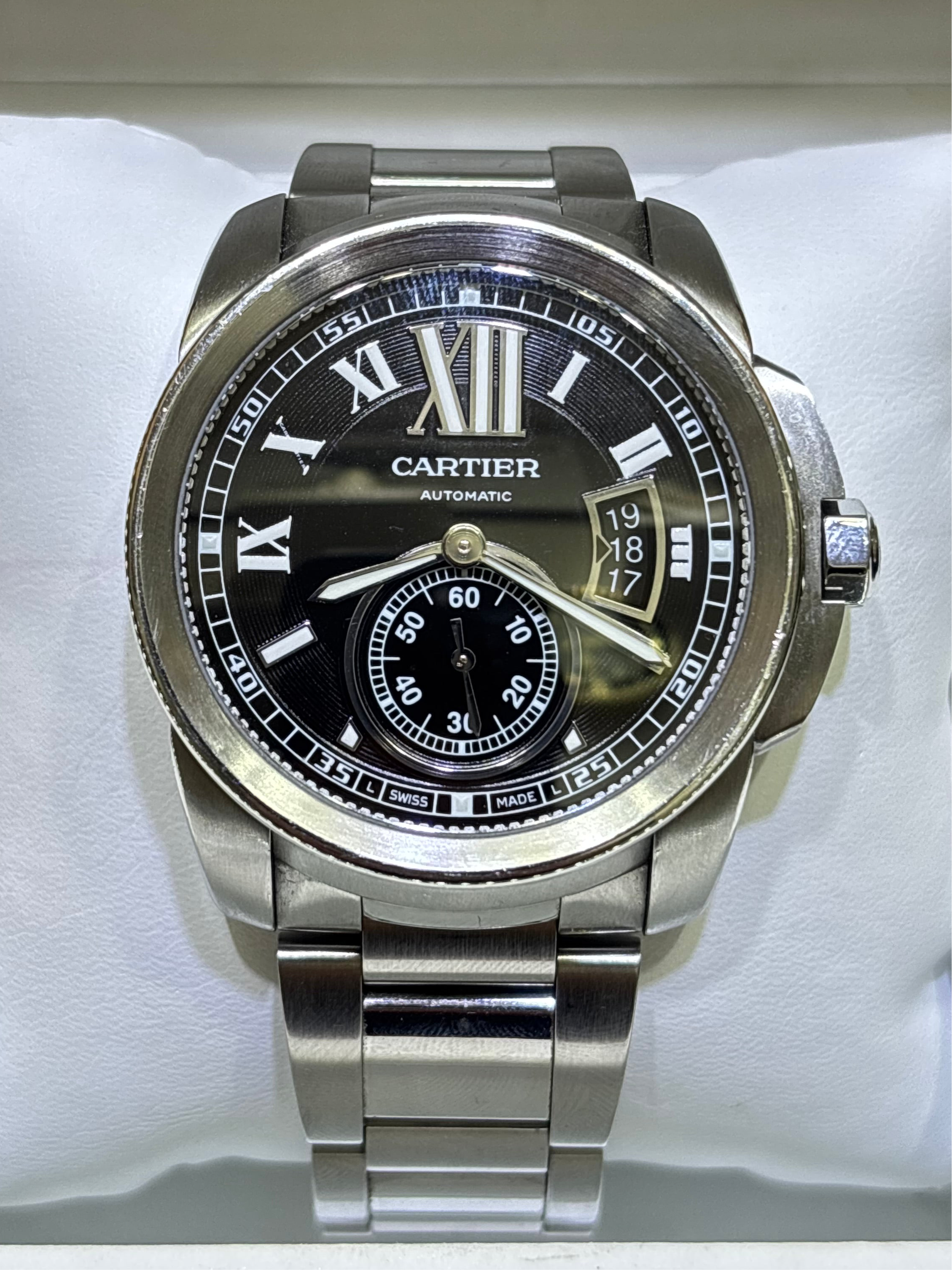 42MM CARTIER CALIBRE | STEEL | AUTOMATIC | BLACK DIAL