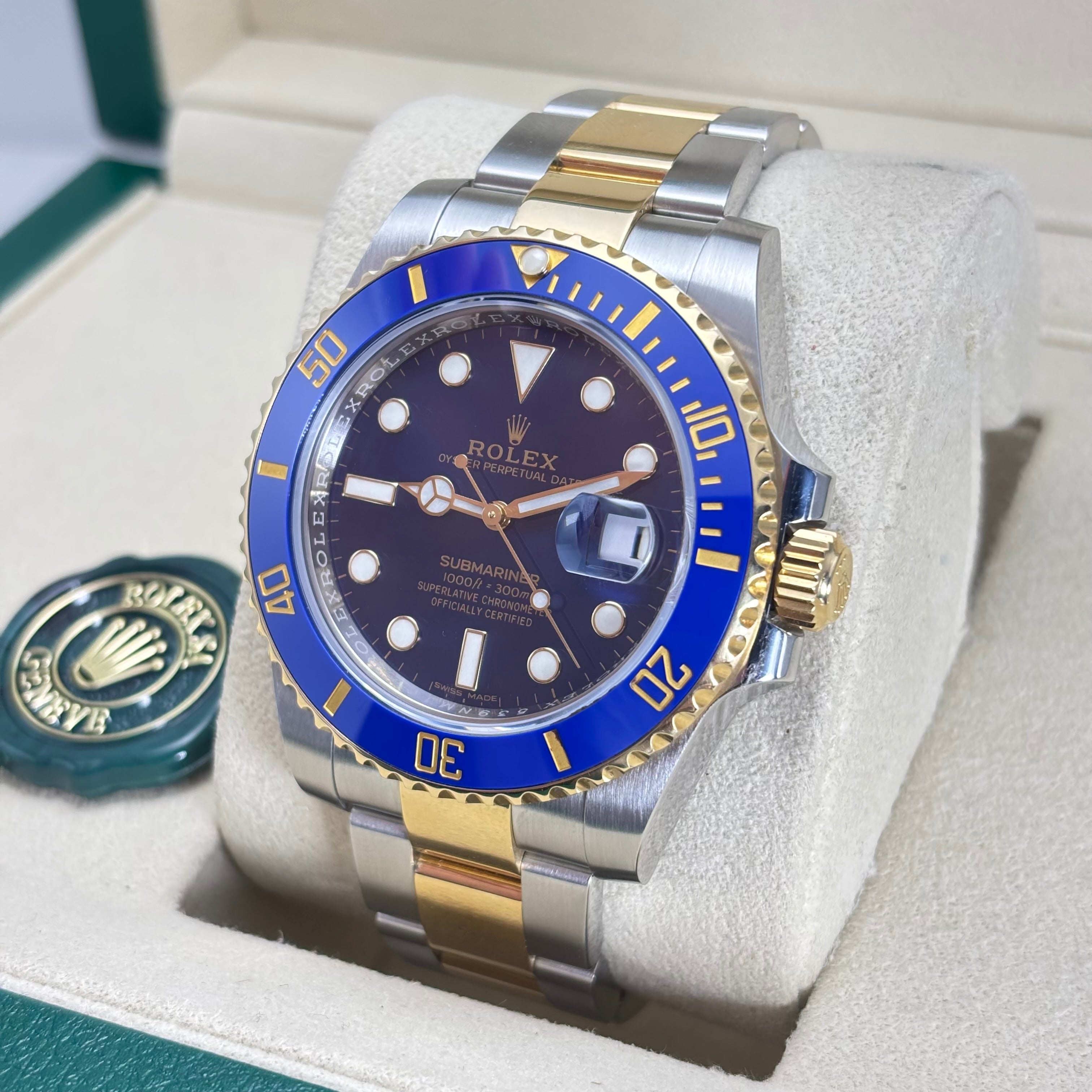 PRE-OWNED 40MM ROLEX SUBMARINER “BLUESY” REF.116613LB 18KT TWO-TONE