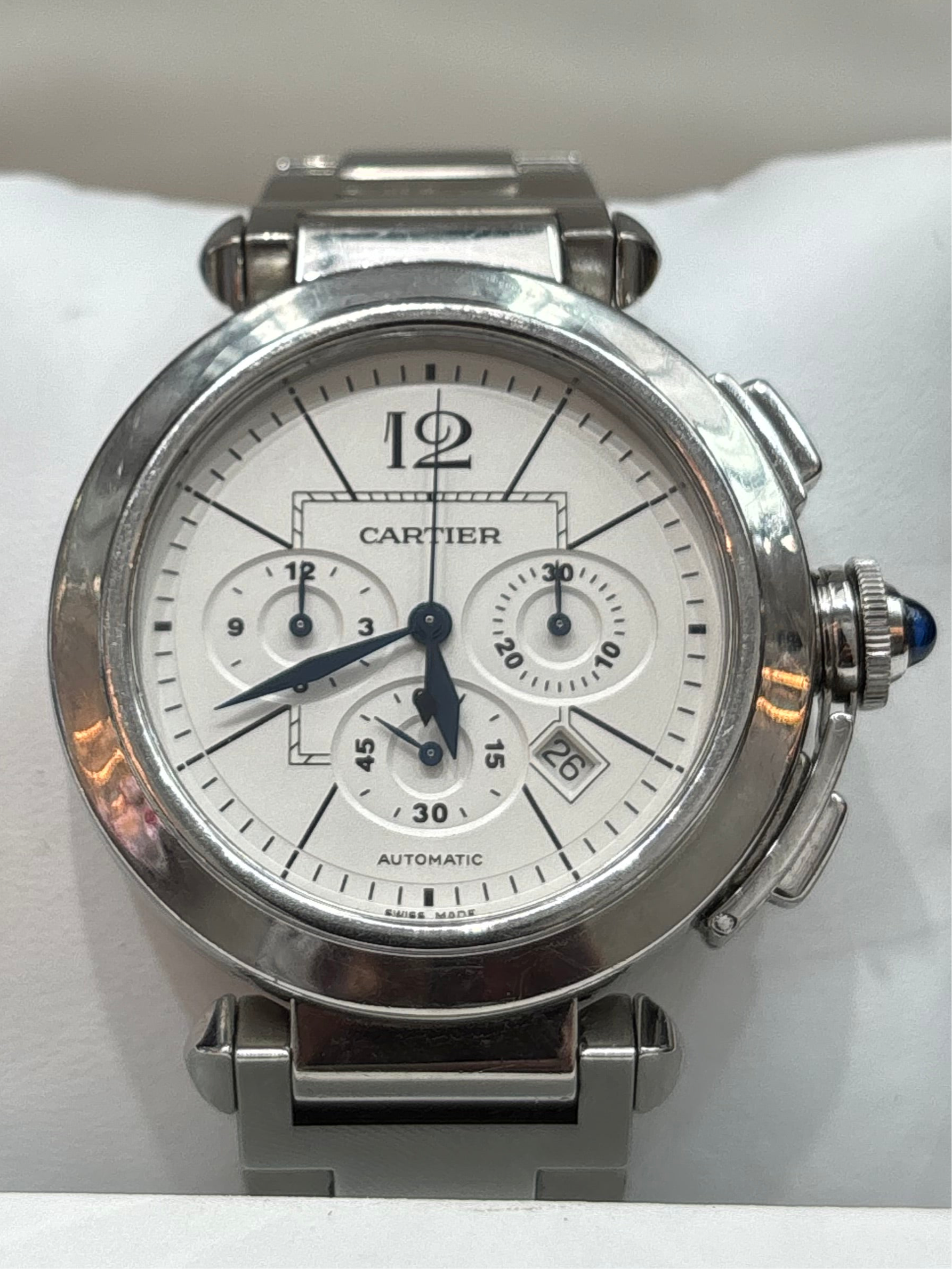 41MM CARTIER PASHA | STEEL | AUTOMATIC | OPEN BACK