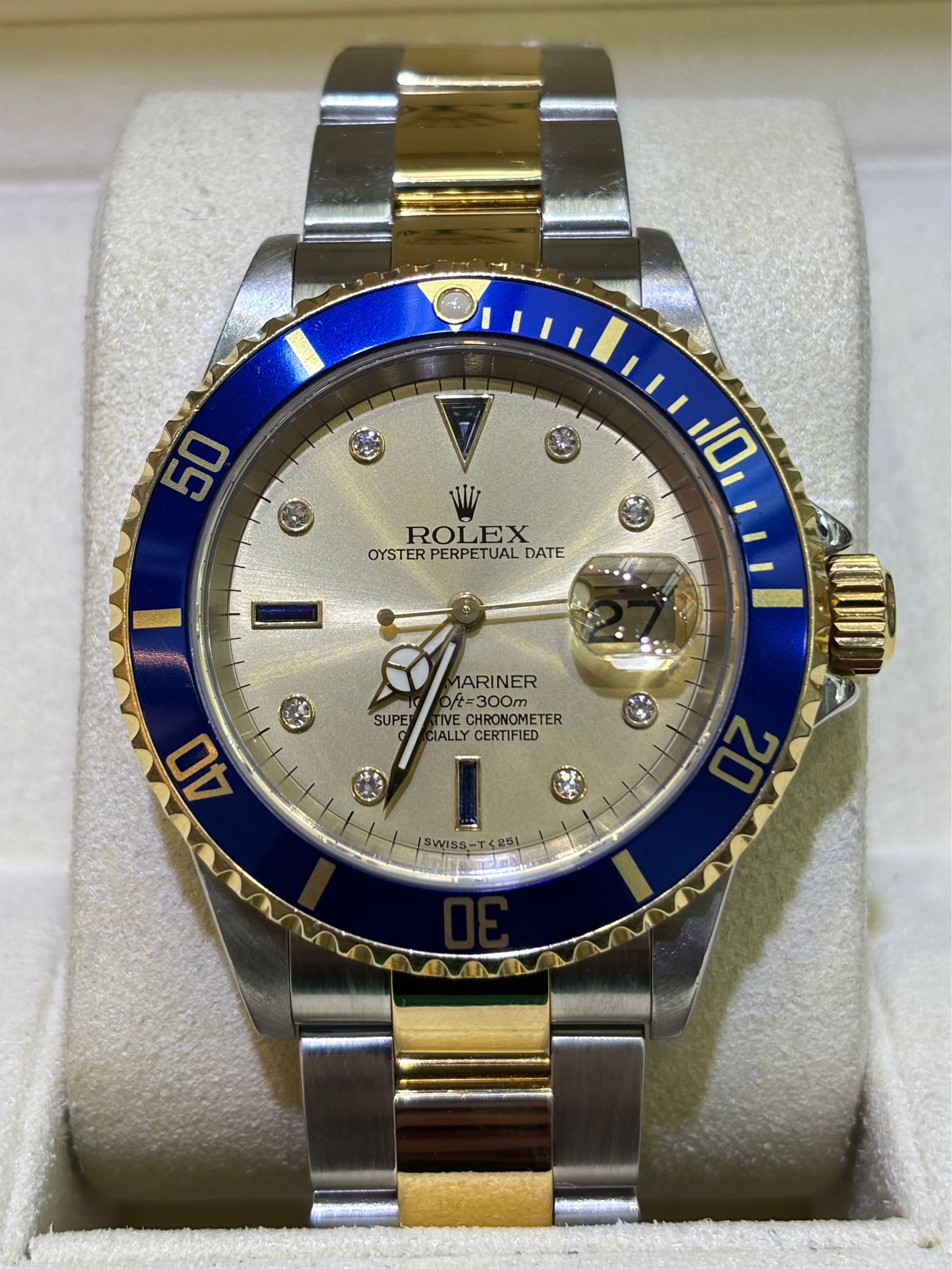 ROLEX SUBMARINER 40MM (SERTI-DIAL) 18KT TWO-TONE | OYSTER BRACET