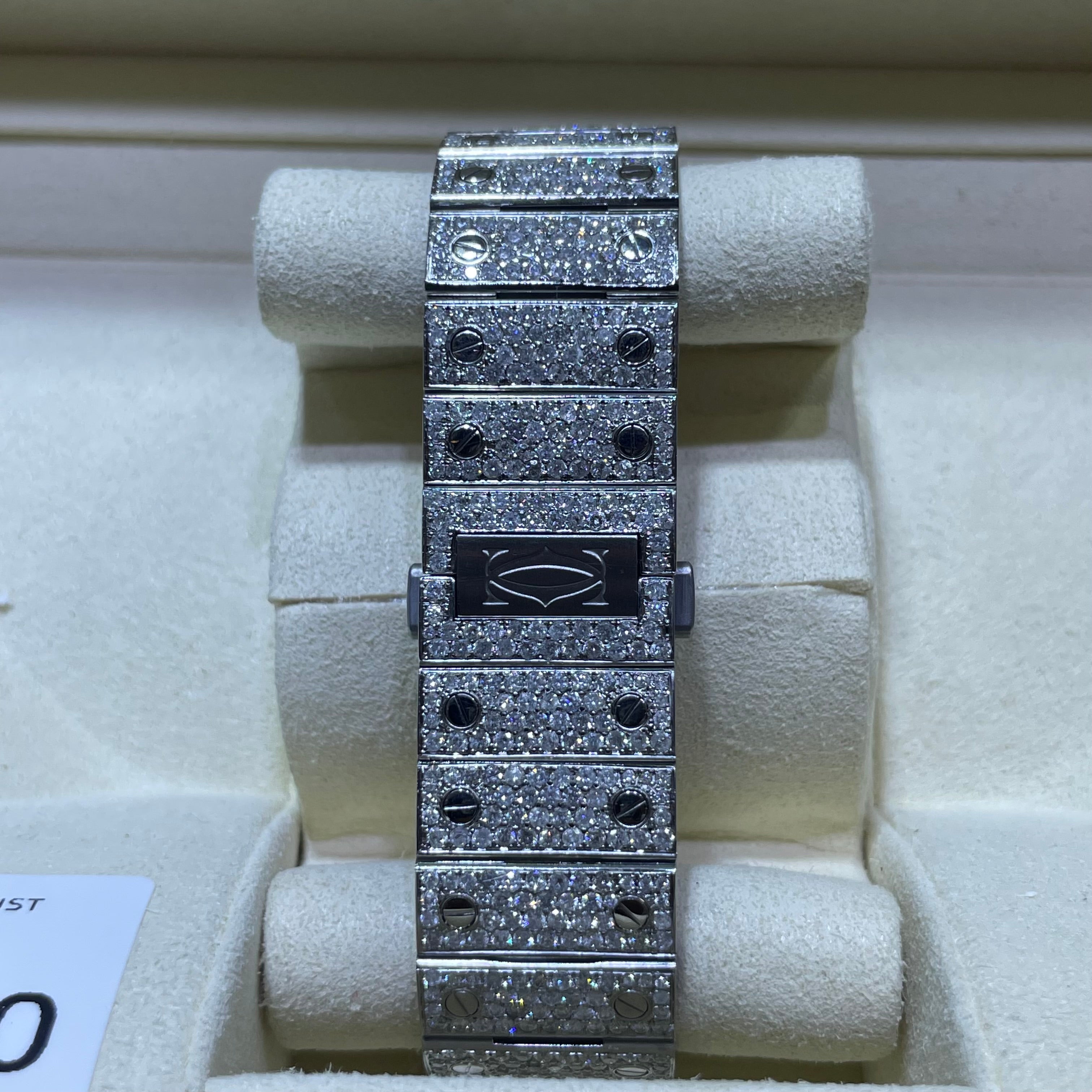 41MM CARTIER SANTOS ICED OUT | PANTHÈRE DIAMOND DIAL