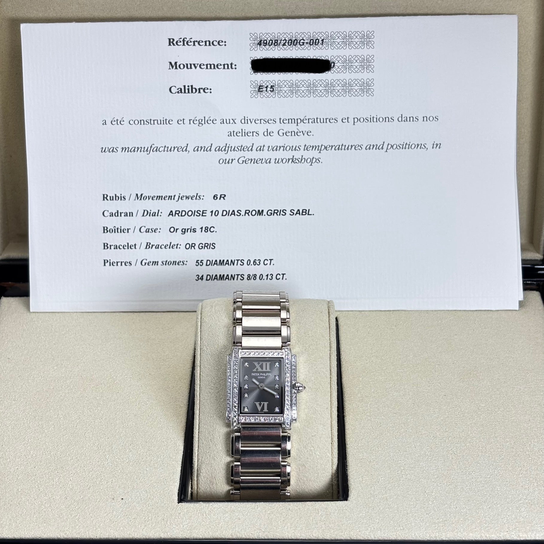 Pre-Owned Patek Philippe Twenty-4, 18KT GOLD LADIES MODEL Ref. 4908/200G-001