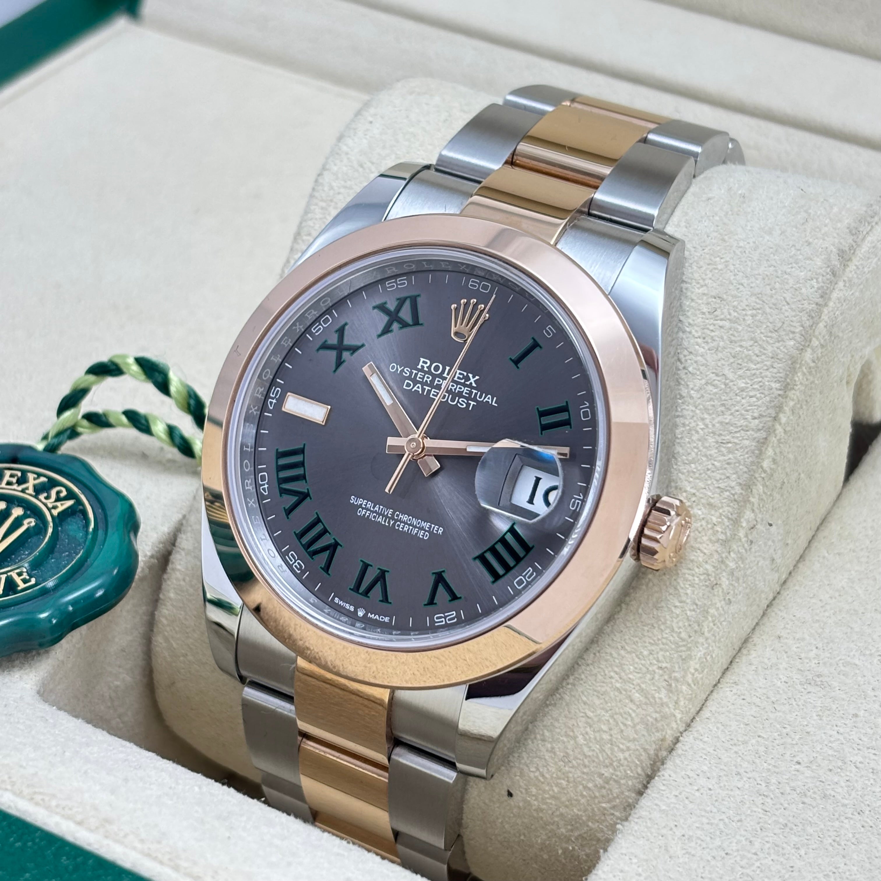 41MM ROLEX DATEJUST  #126301 “WIMBLEDON” 18KT ROSE 2023