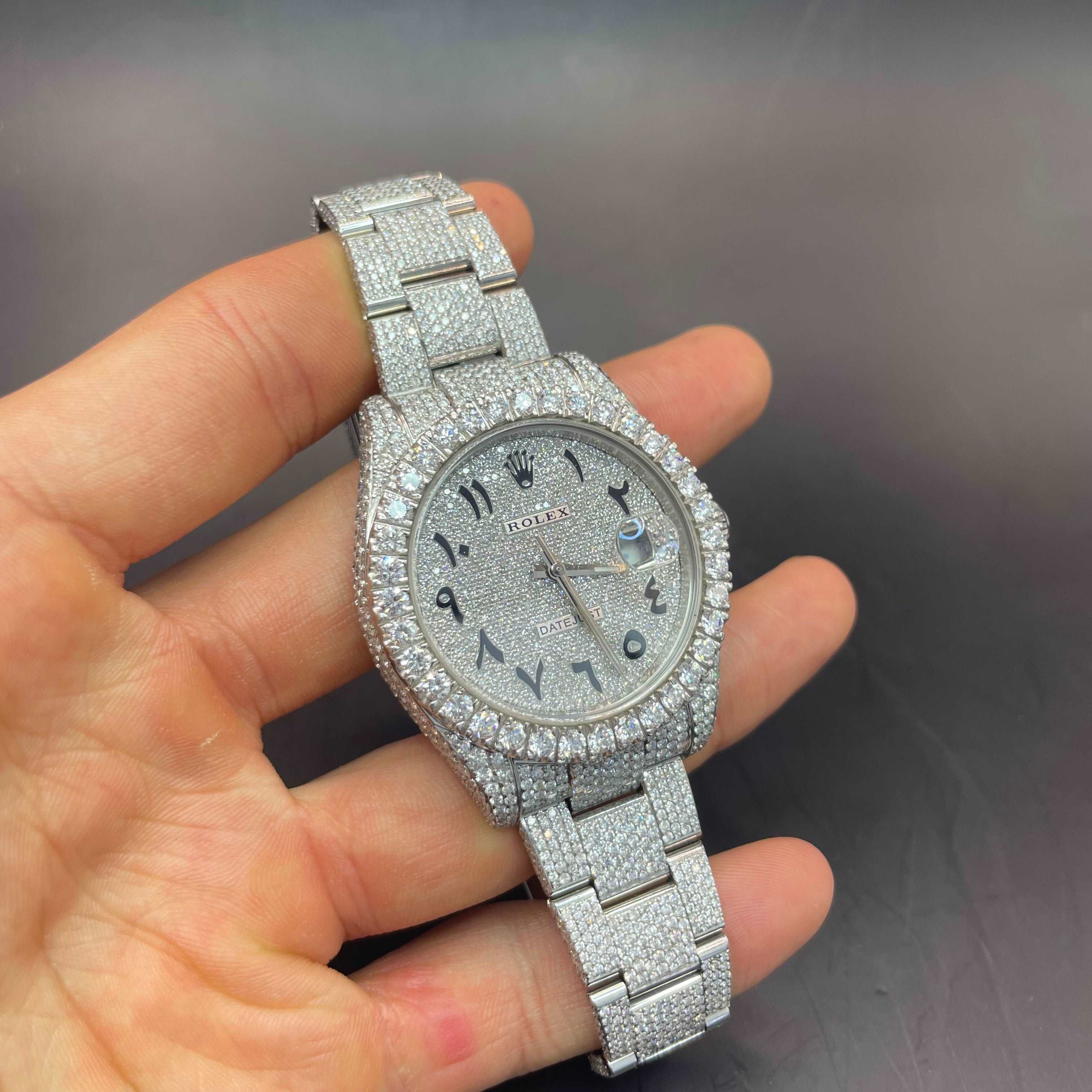 Rolex Avalanche 41mm VVS1 BUST DOWN Rollie AVALANCHE Watch Arabic