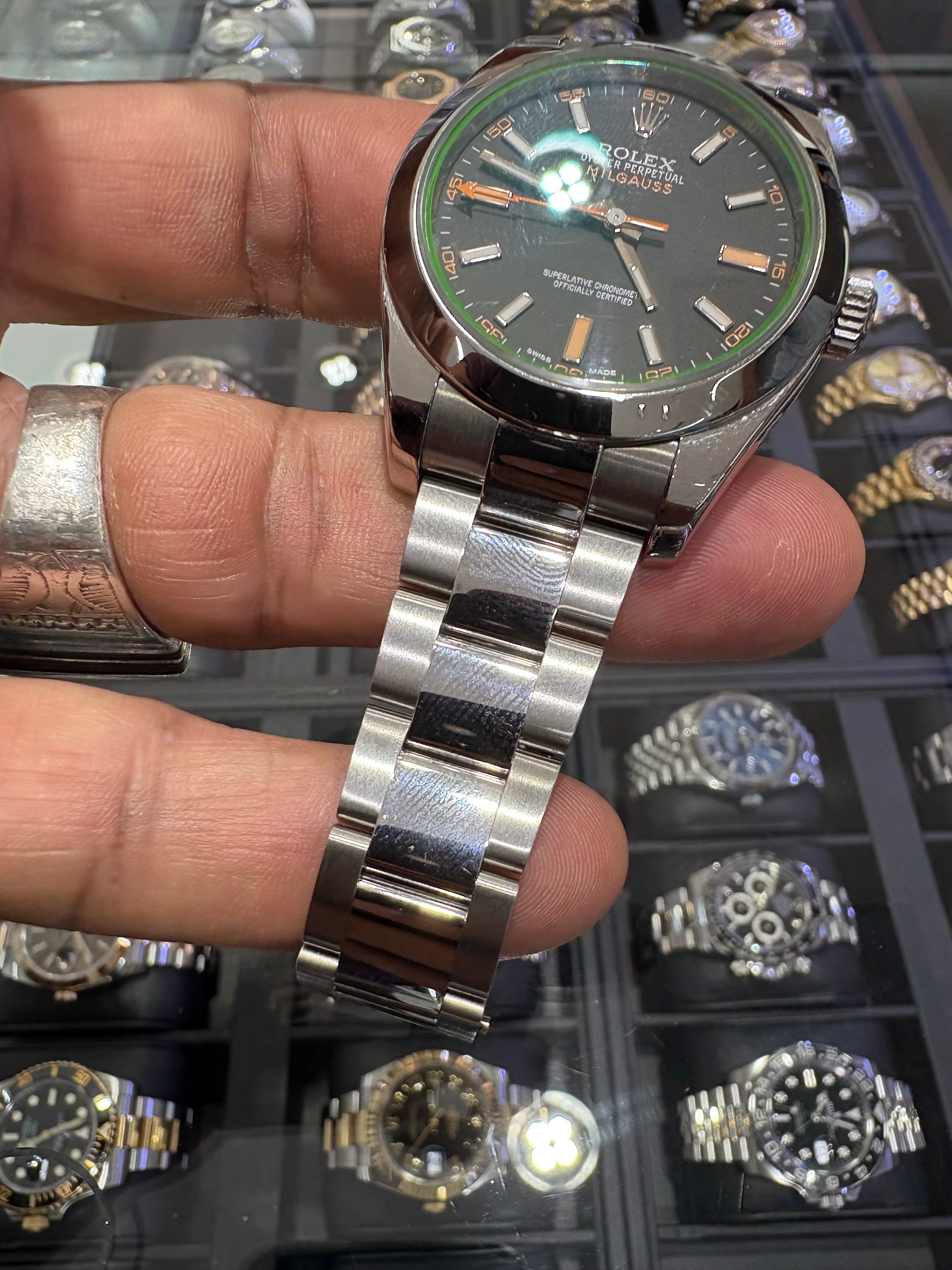 ROLEX MILGAUSS 40MM | STEEL | OYSTER BRACELET | BLACK DIAL