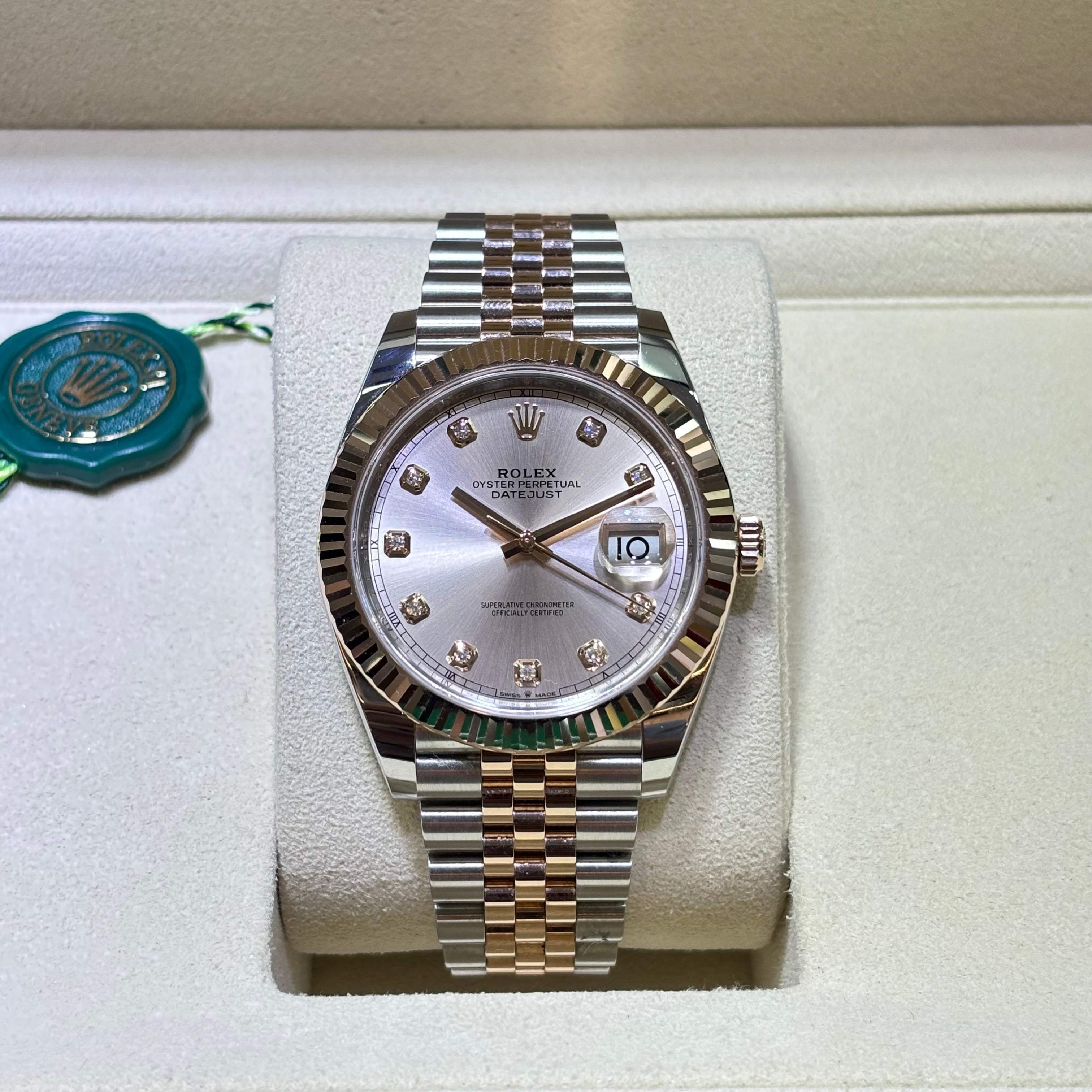 41MM ROLEX DATEJUST / REF.126331 SUNDUST DIAMOND DIAL