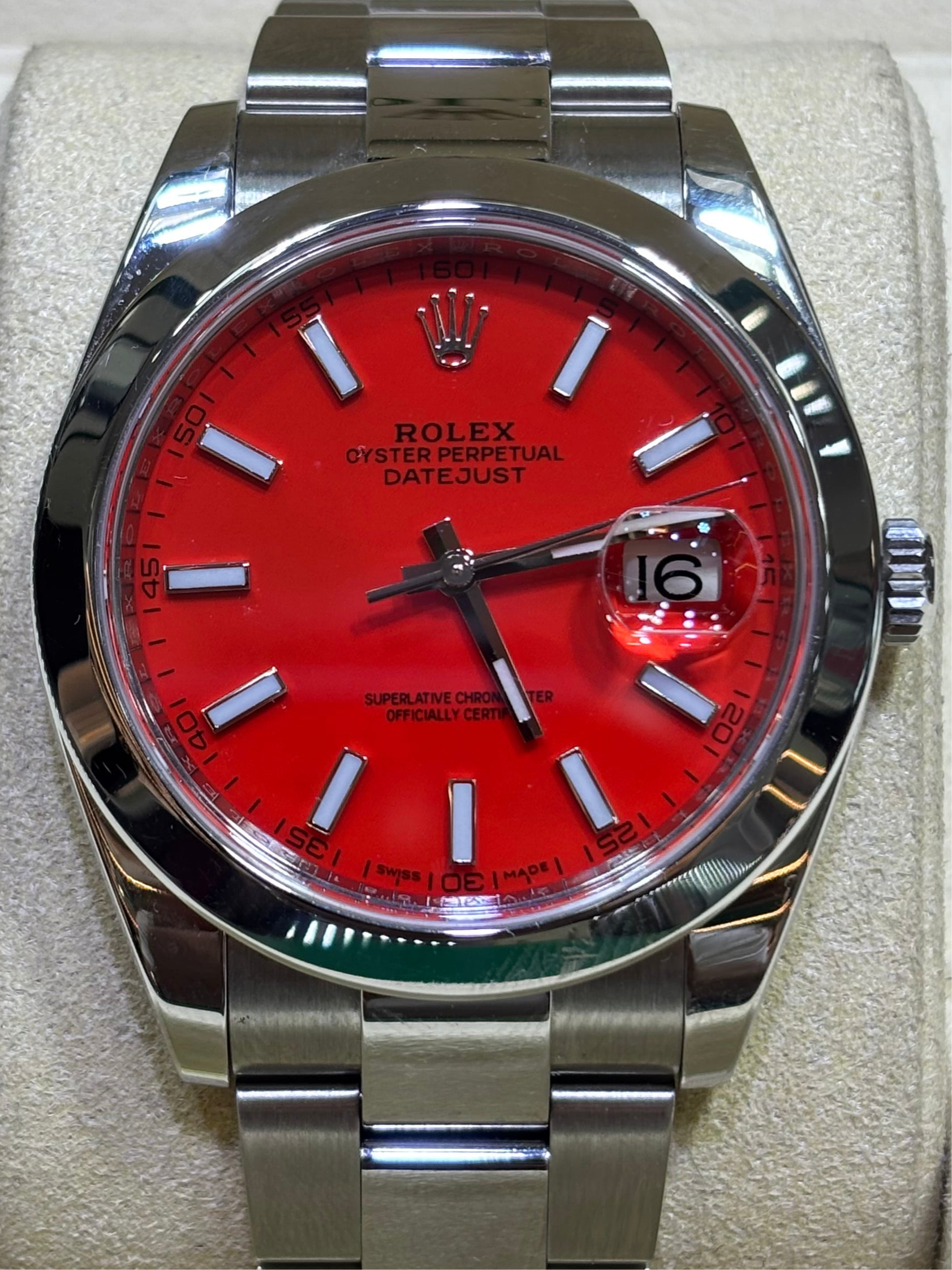 41MM ROLEX DATEJUST | STEEL | OYSTER-BRACELET | CORAL DIAL
