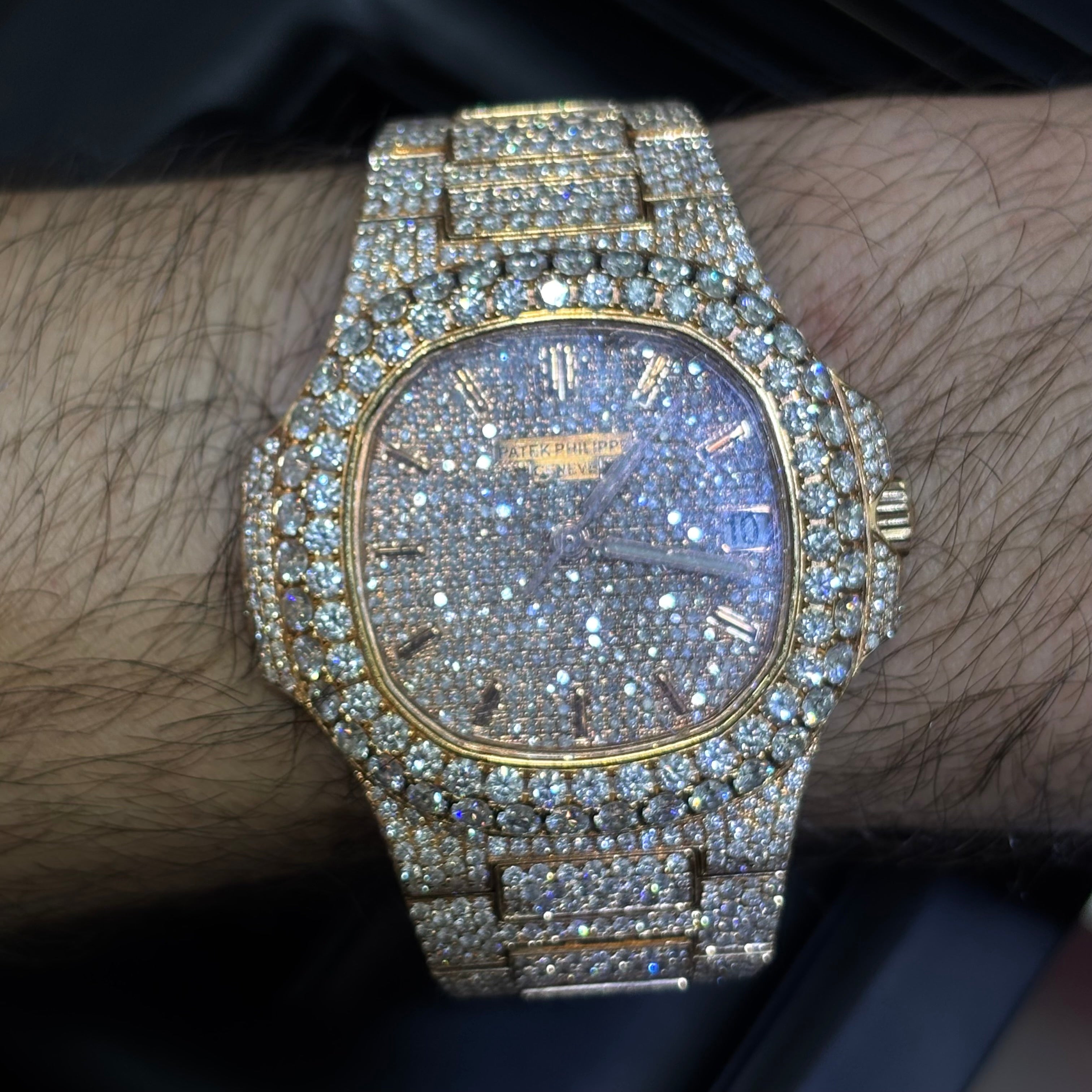 40MM PATEK PHILIPPE NAUTILUS 18KT ROSE GOLD / NATURAL DIAMOND BUSTDOWN 25CT. VVS-1