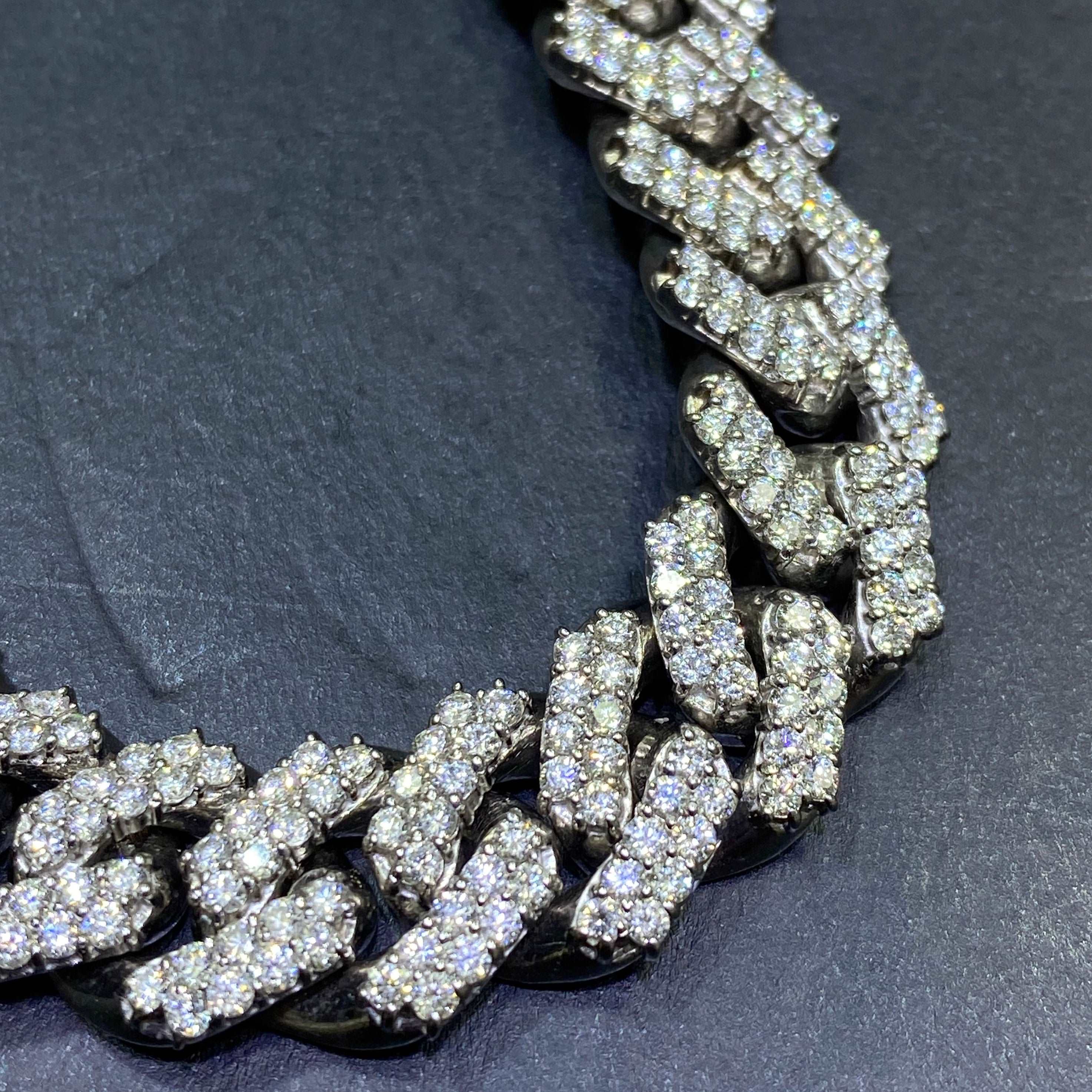 10k "Iced Out Chain" VS1 Miami Cuban Link with 24 cts Natural Diamonds,140 grams, 20 inches, 13.5mm Bust Down Necklace