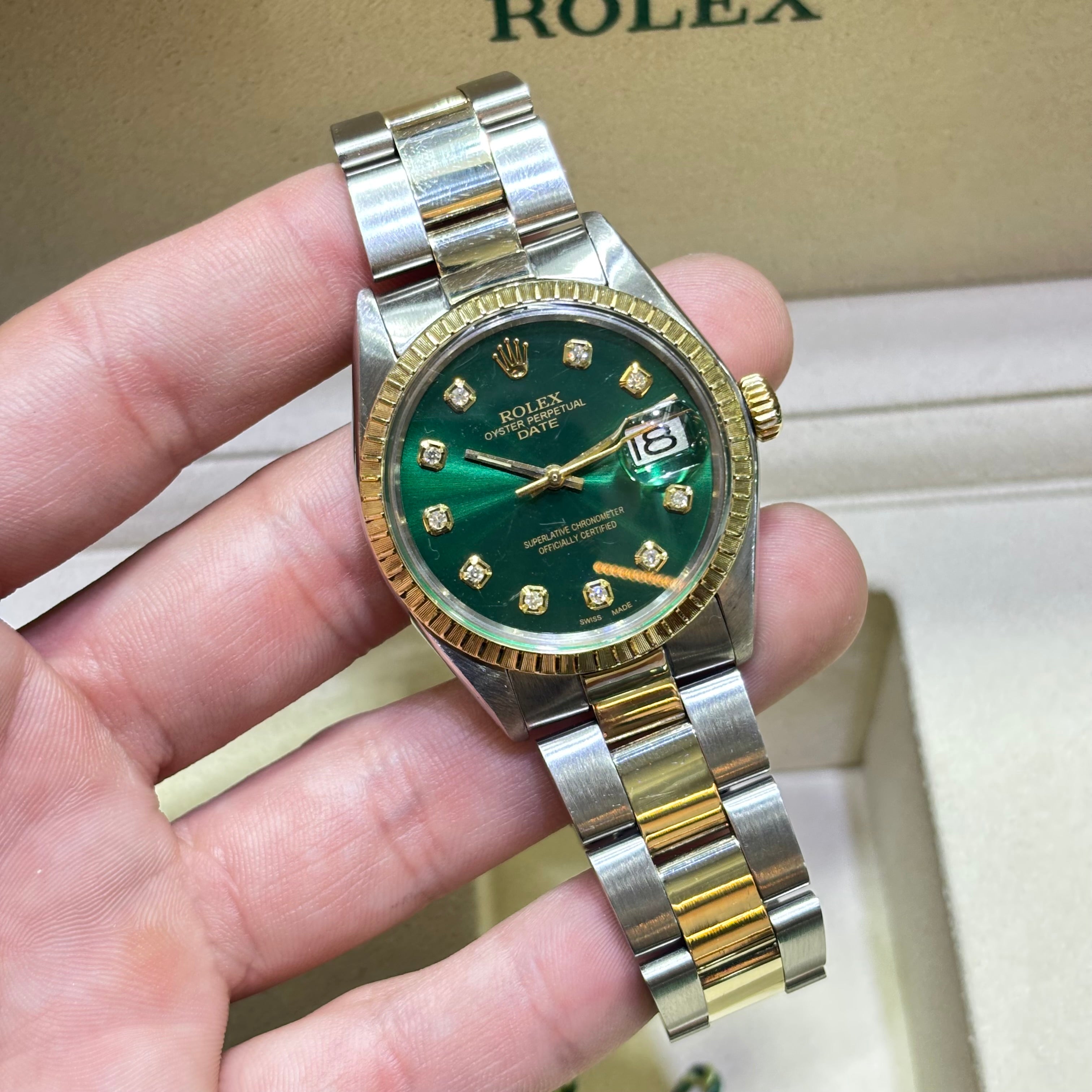 ROLEX DATE 34MM / 14KT TWO-TONE / OYSTER / AUTOMATIC