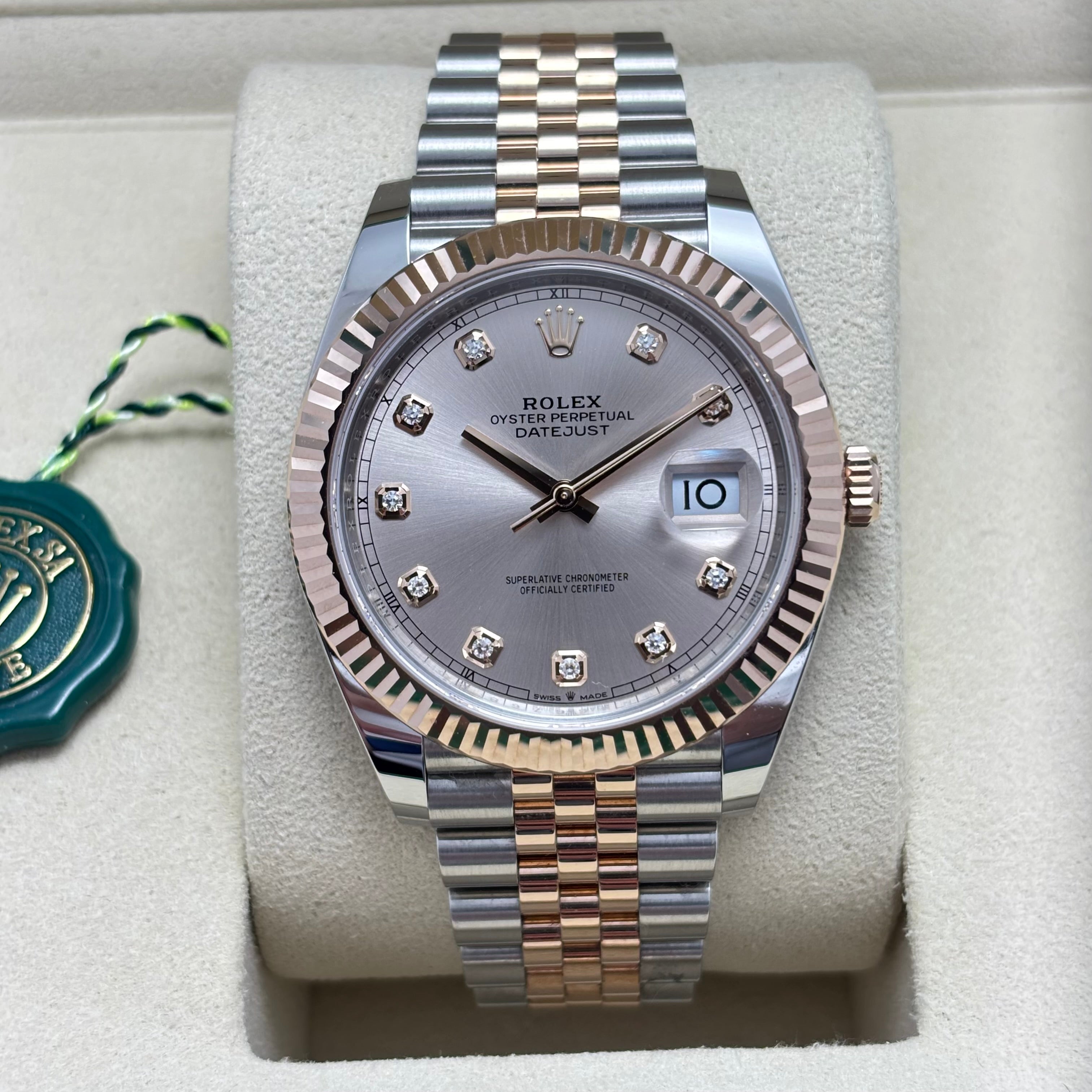 41MM ROLEX DATEJUST / REF.126331 SUNDUST DIAMOND DIAL