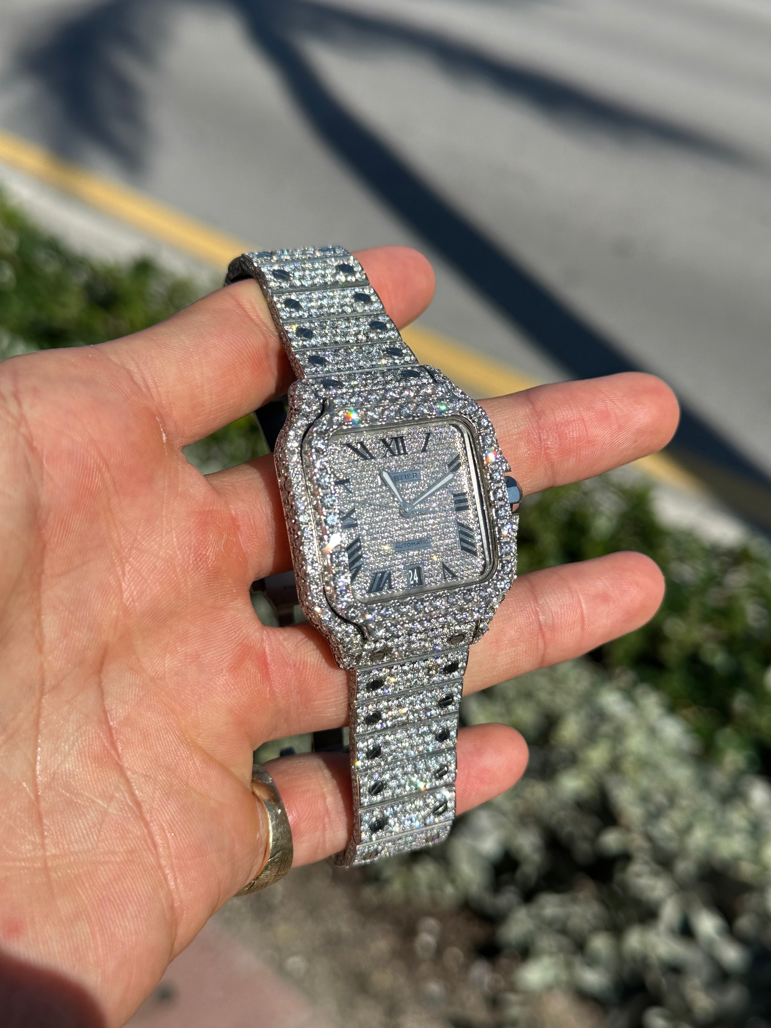 Cartier Santos XL Avalanche Bust Down Stainless Steel VVS