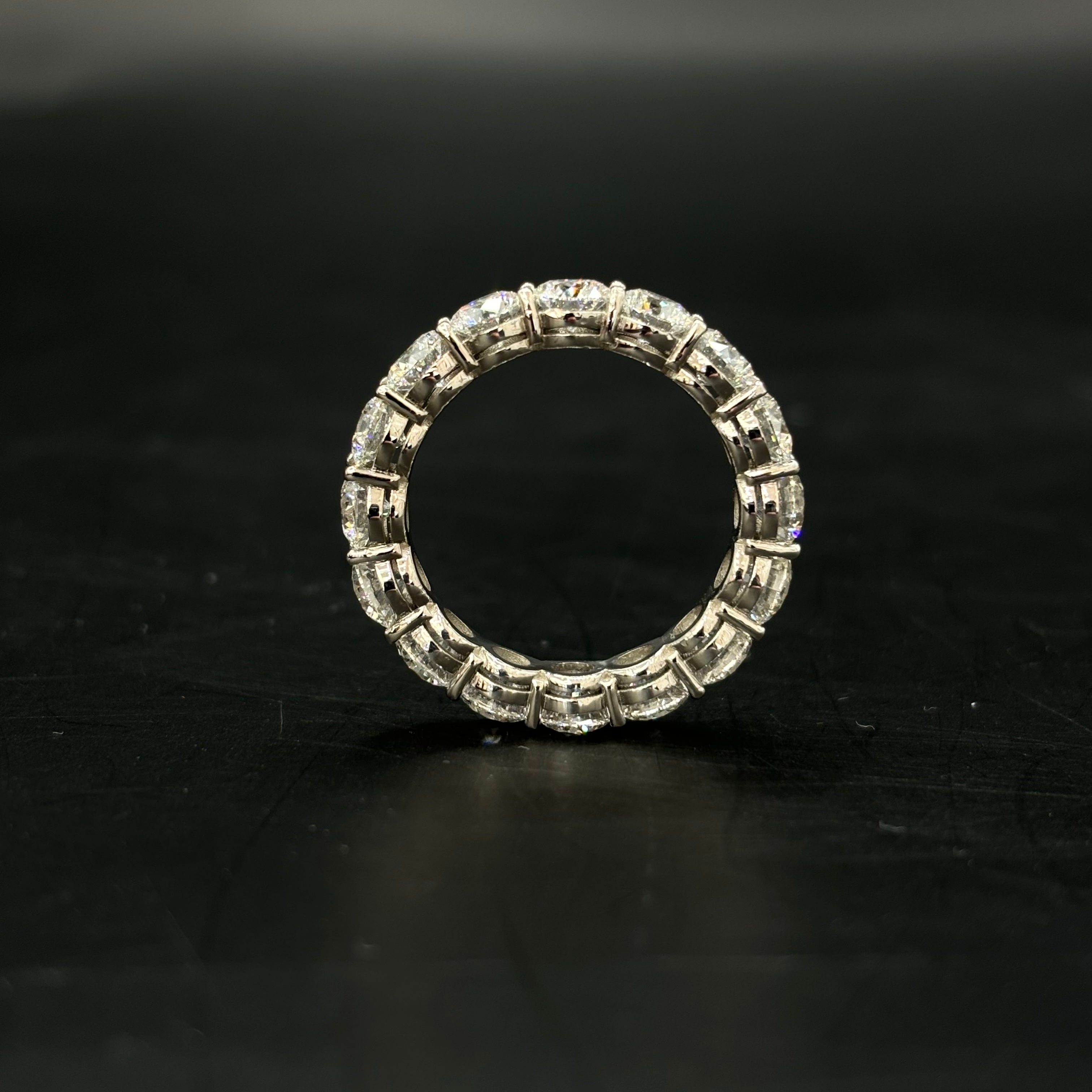 14k VVS Round Diamond Eternity Band CVD Ring