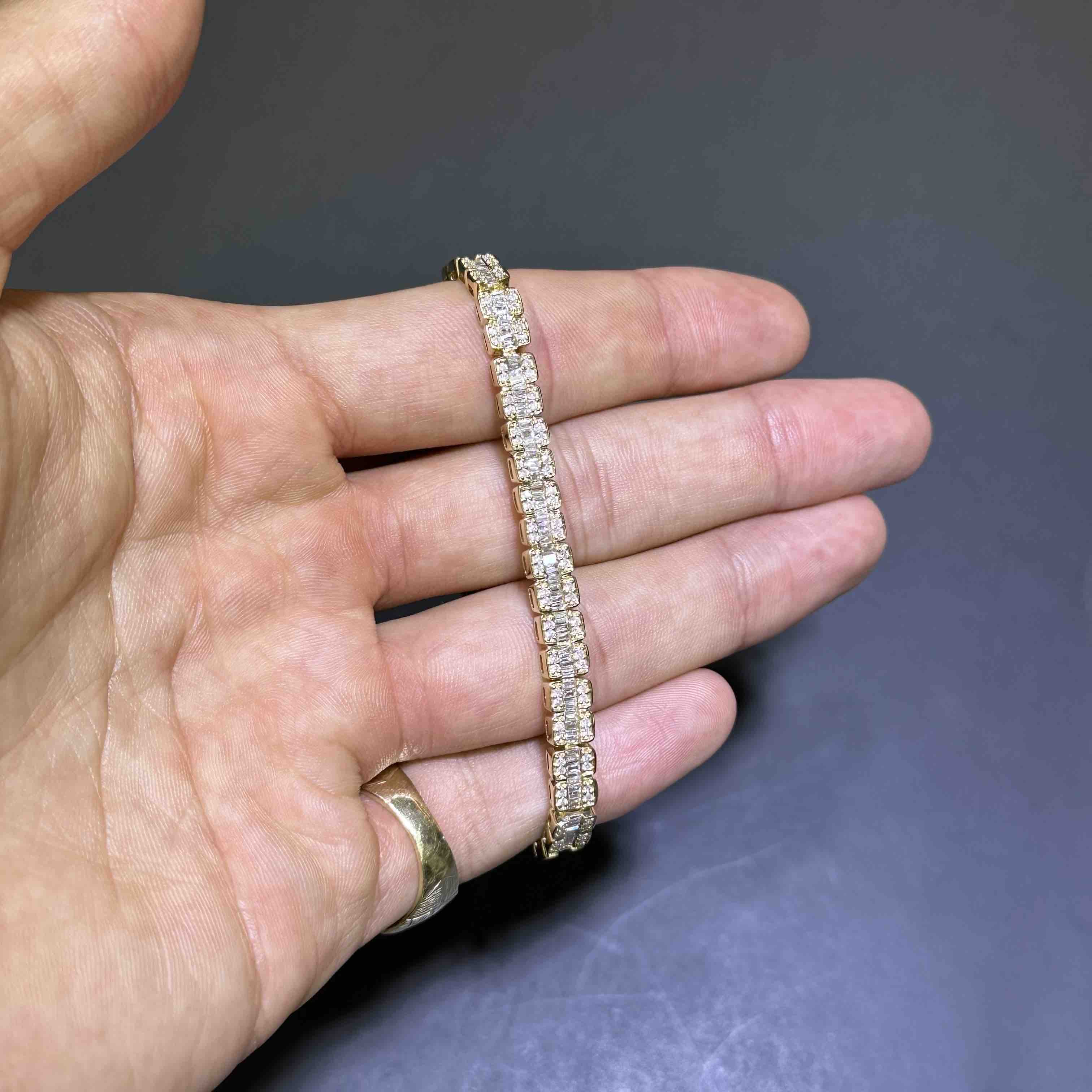 diamond baguette bracelet