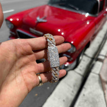  New SUPER ICED VVS1 ICED MIAMI BUST DOWN CUBAN LINK BRACELET | 15 cts