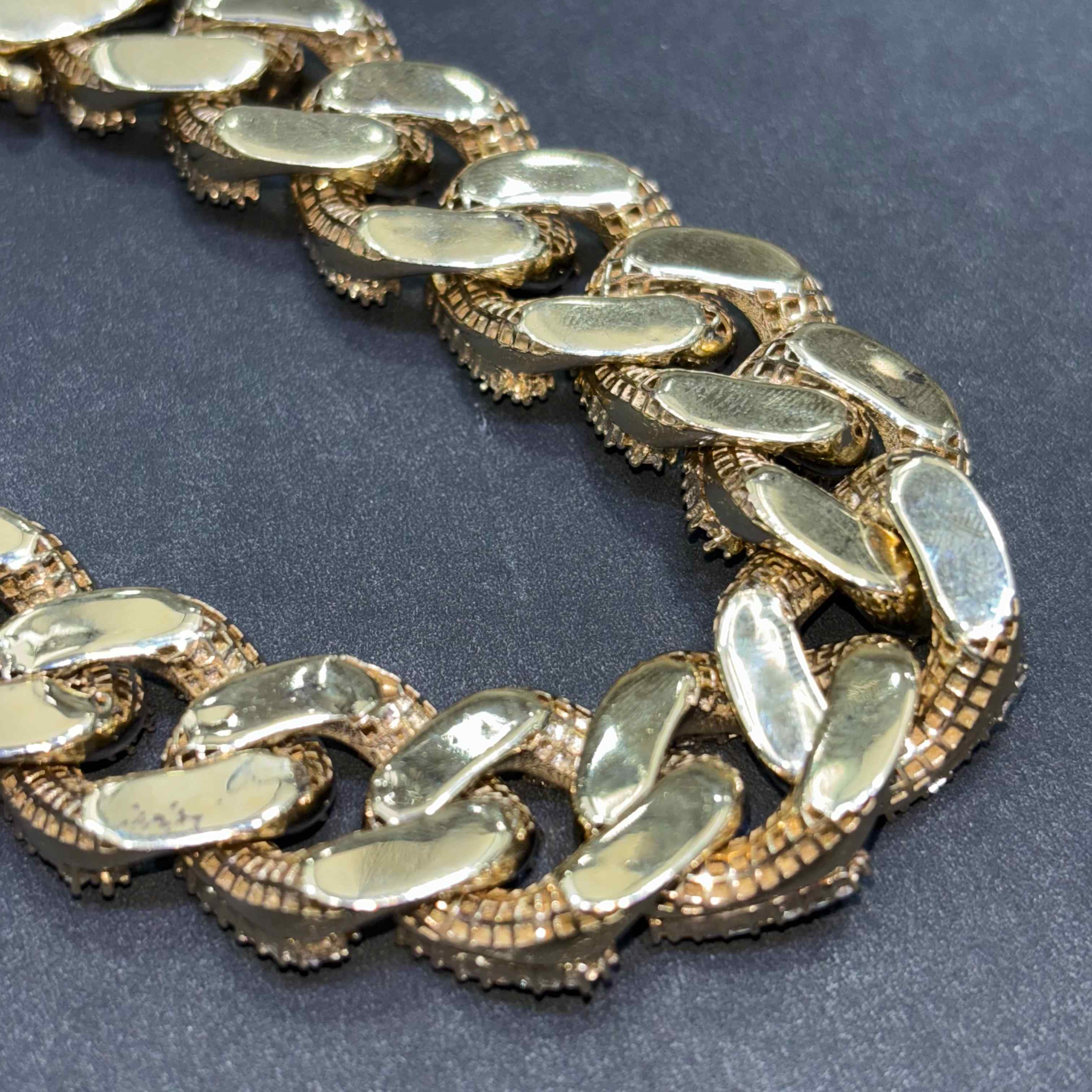 14k VS-1 Natural Diamond BUST DOWN CUBAN LINK BRACELET