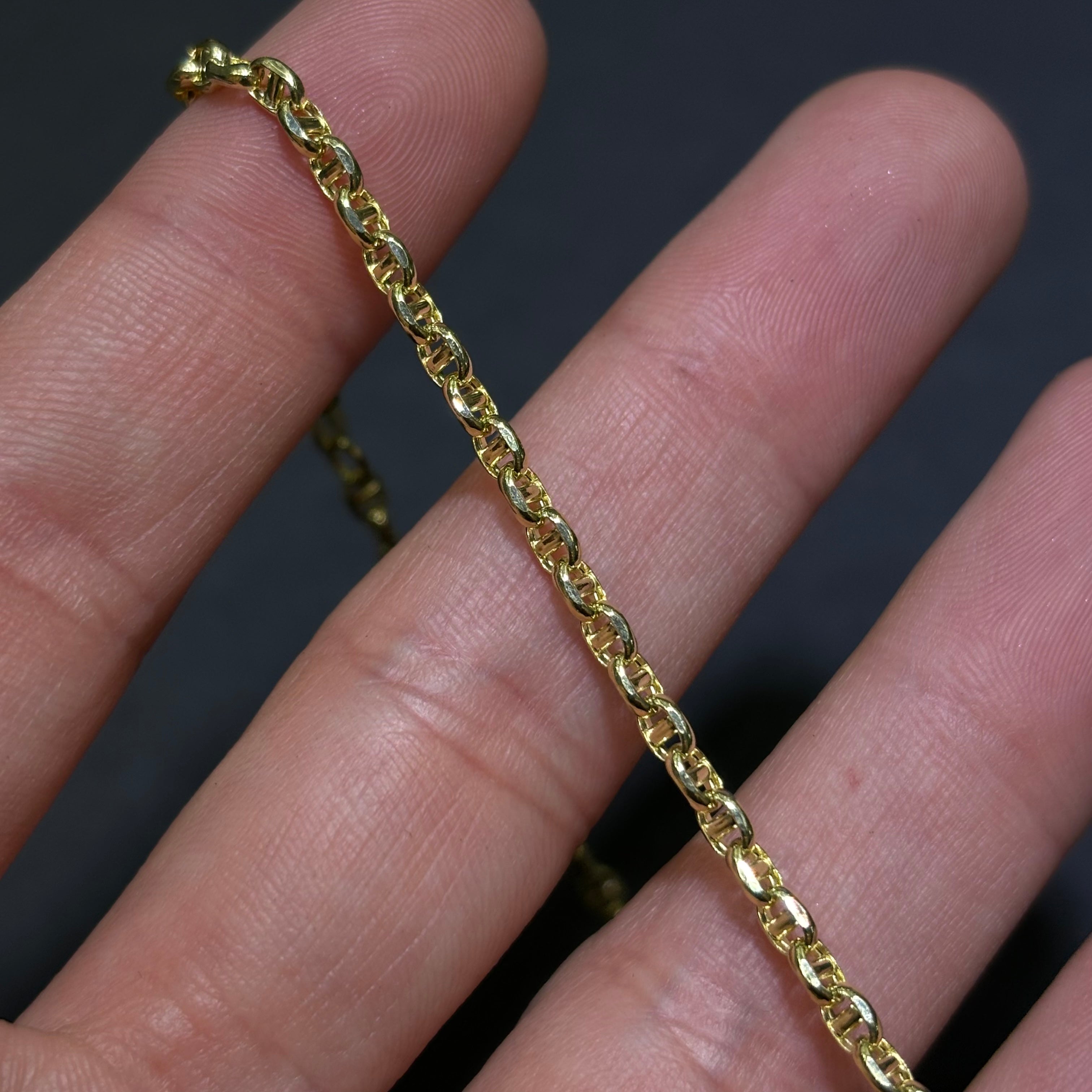 14k Gold Anchor Gucci Mariner Link Chain 3MM