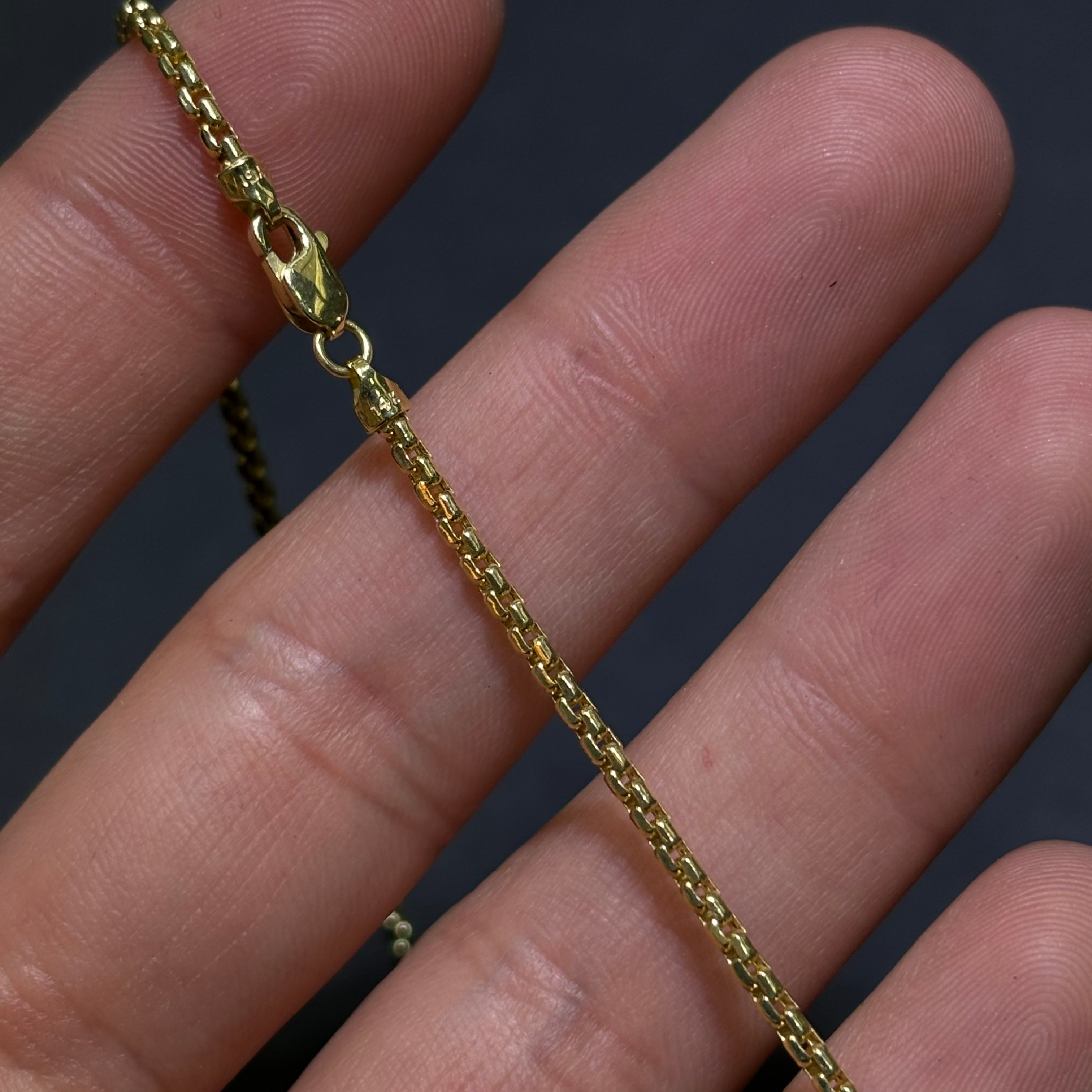14k Micro Gold Box Link Chain (BRAND NEW) 2MM