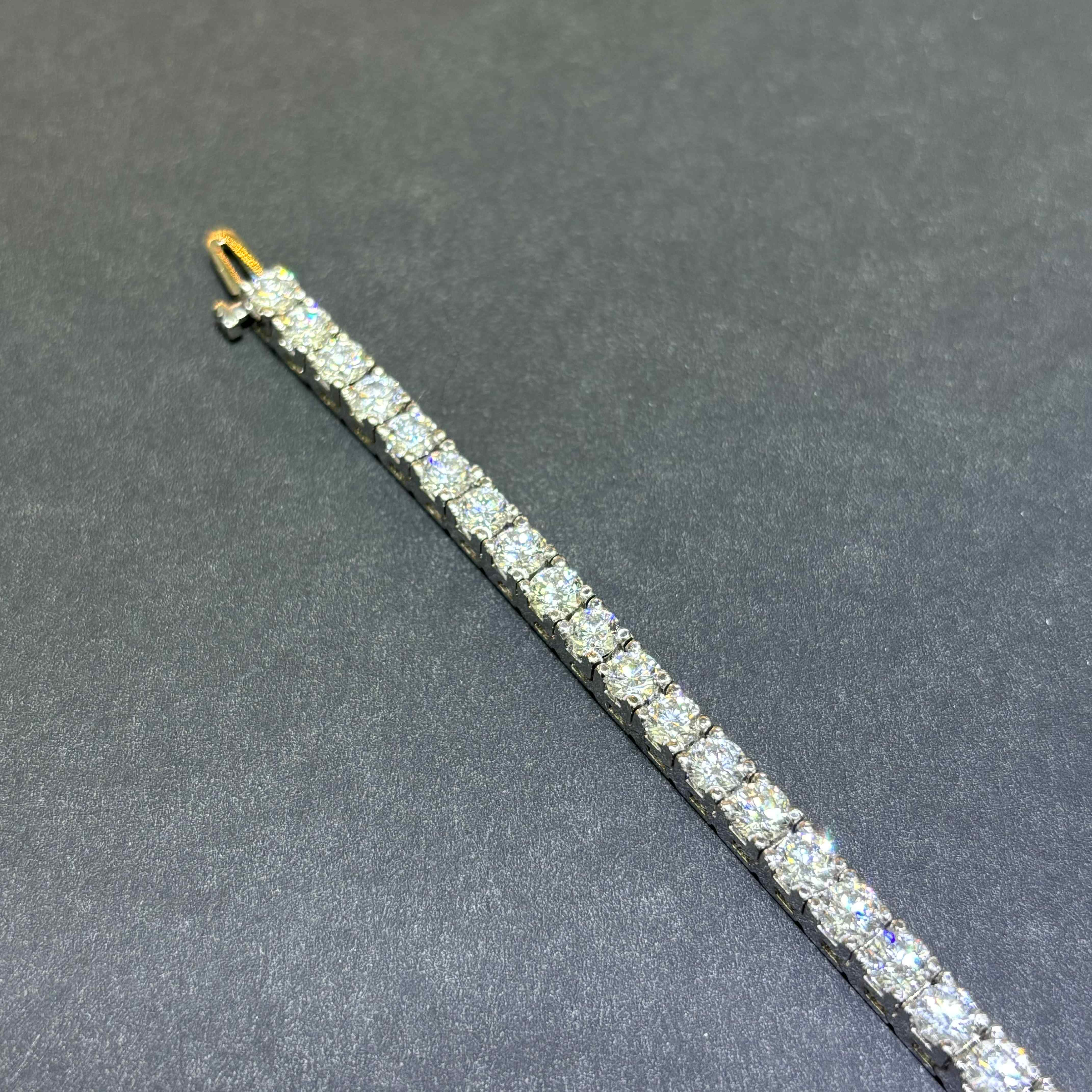 14k VVS-1 CVD Diamond Tennis Bracelet