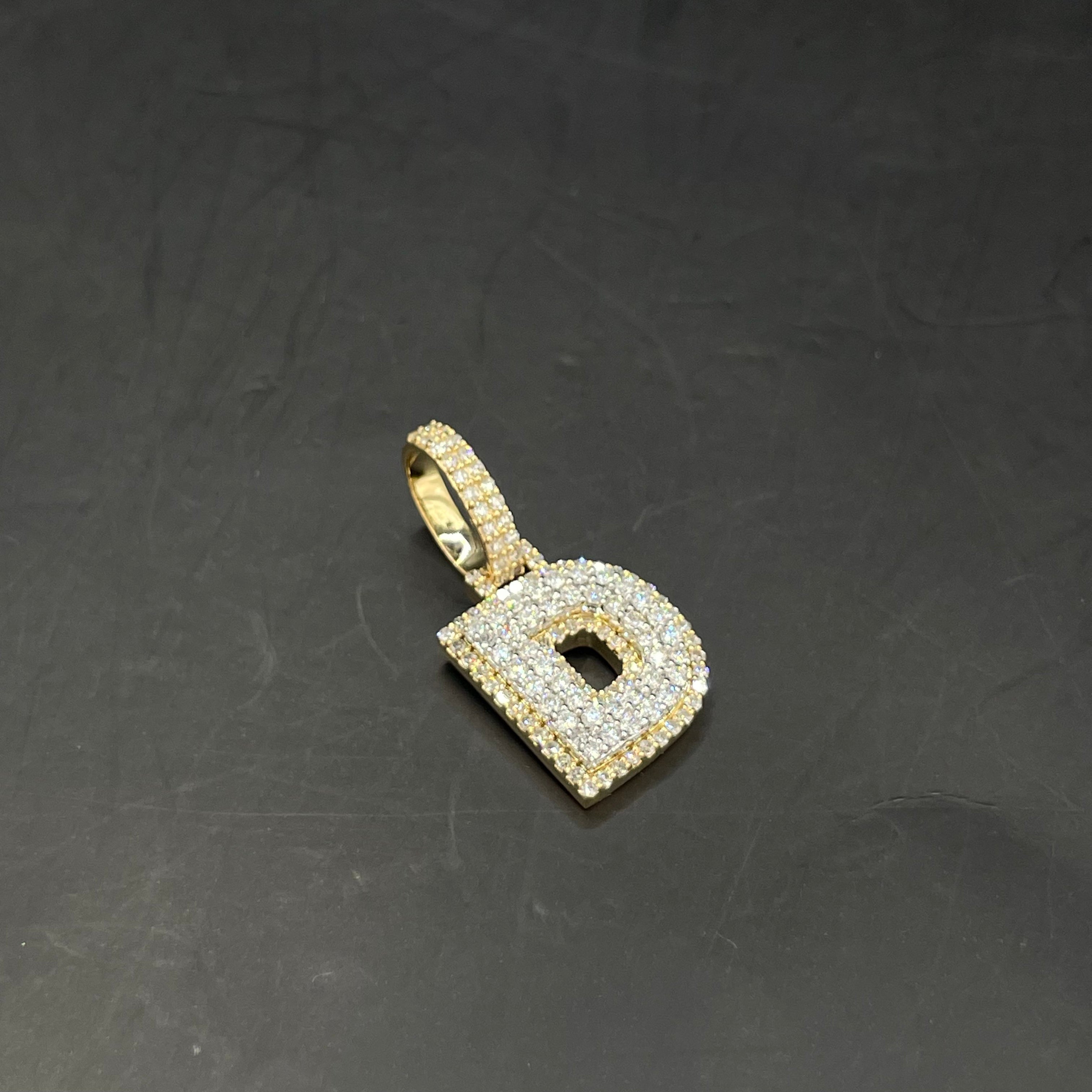 18k Iced Out VS1 Initial Pendant | CVD DIAMONDS