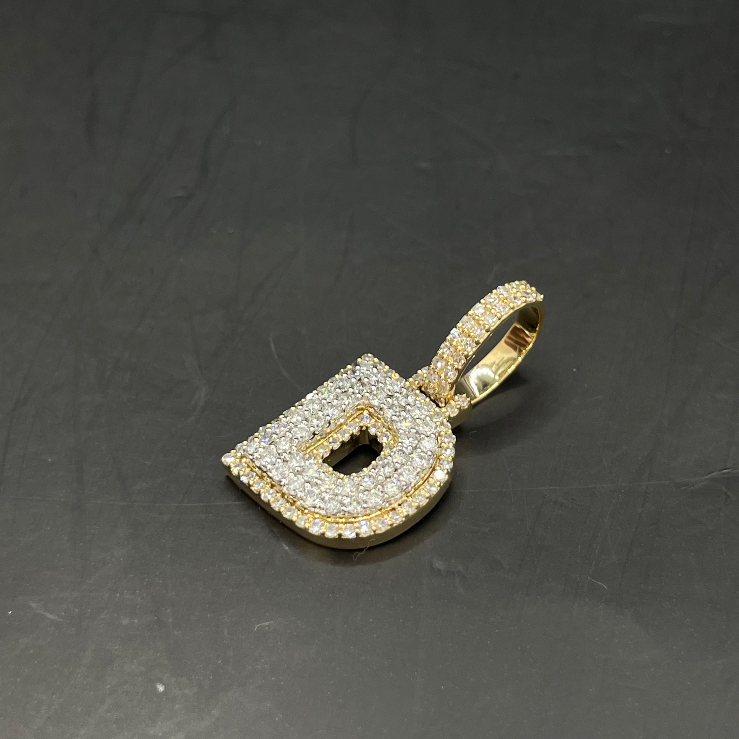 18k Iced Out VS1 Initial Pendant | CVD DIAMONDS