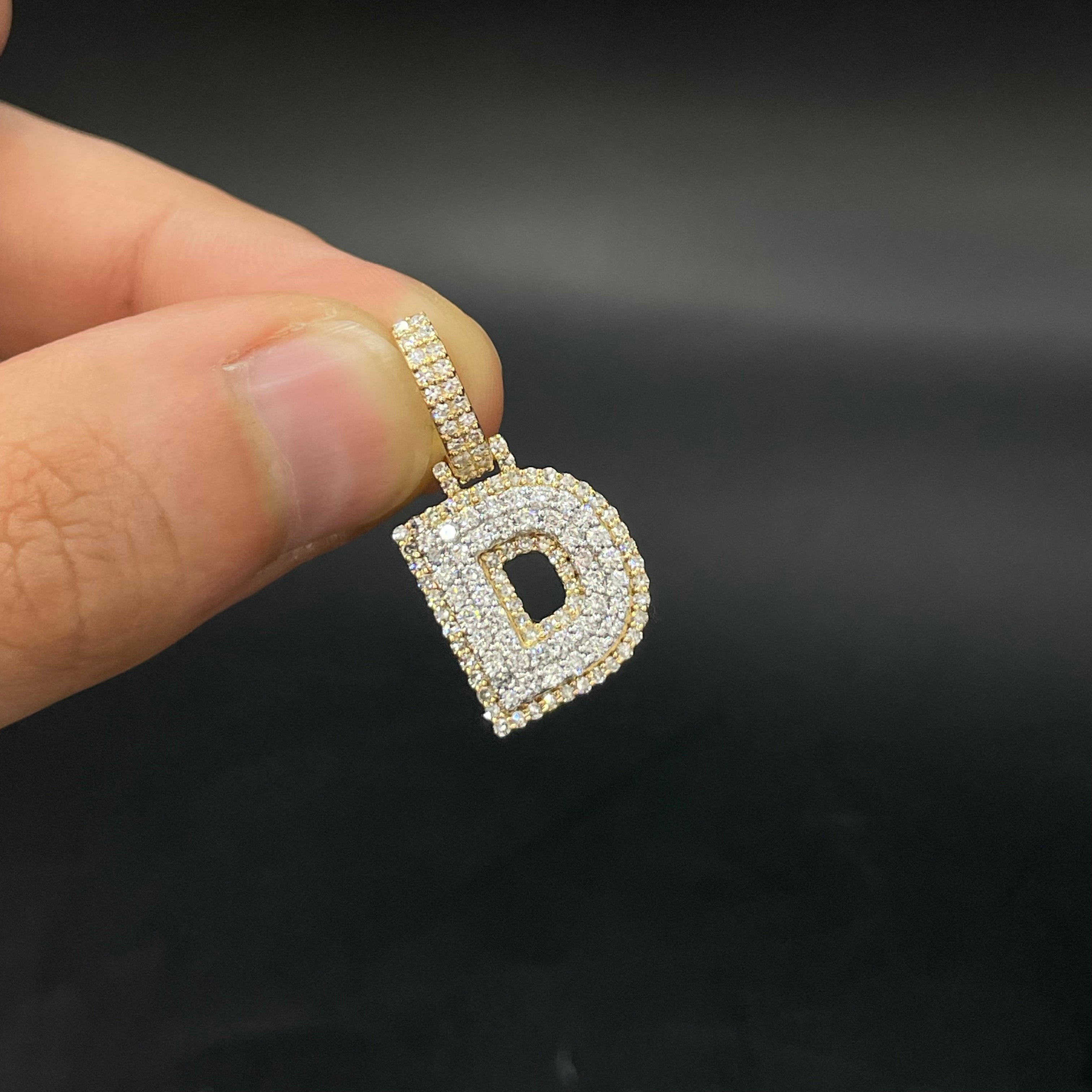 18k Iced Out VS1 Initial Pendant | CVD DIAMONDS