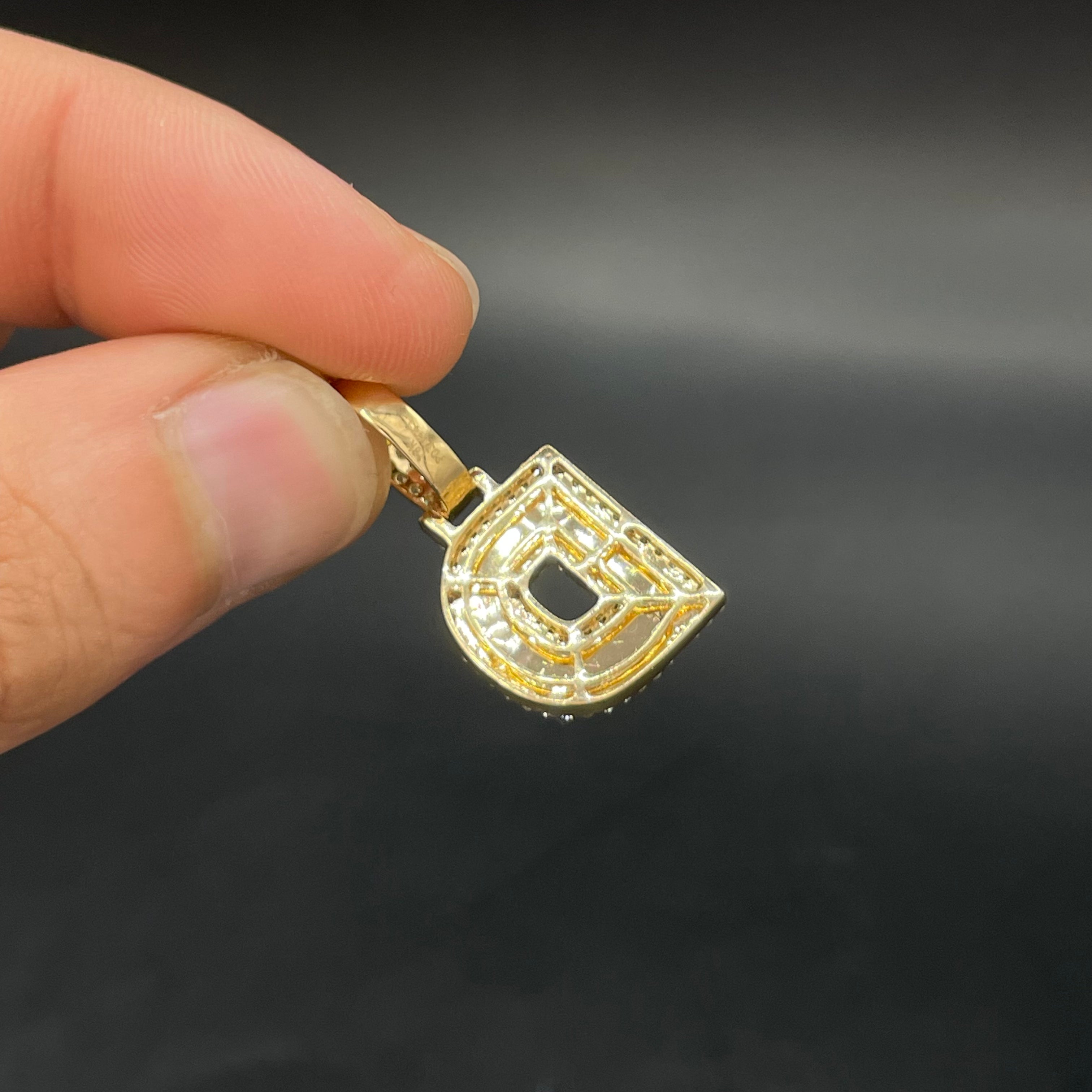 18k Iced Out VS1 Initial Pendant | CVD DIAMONDS