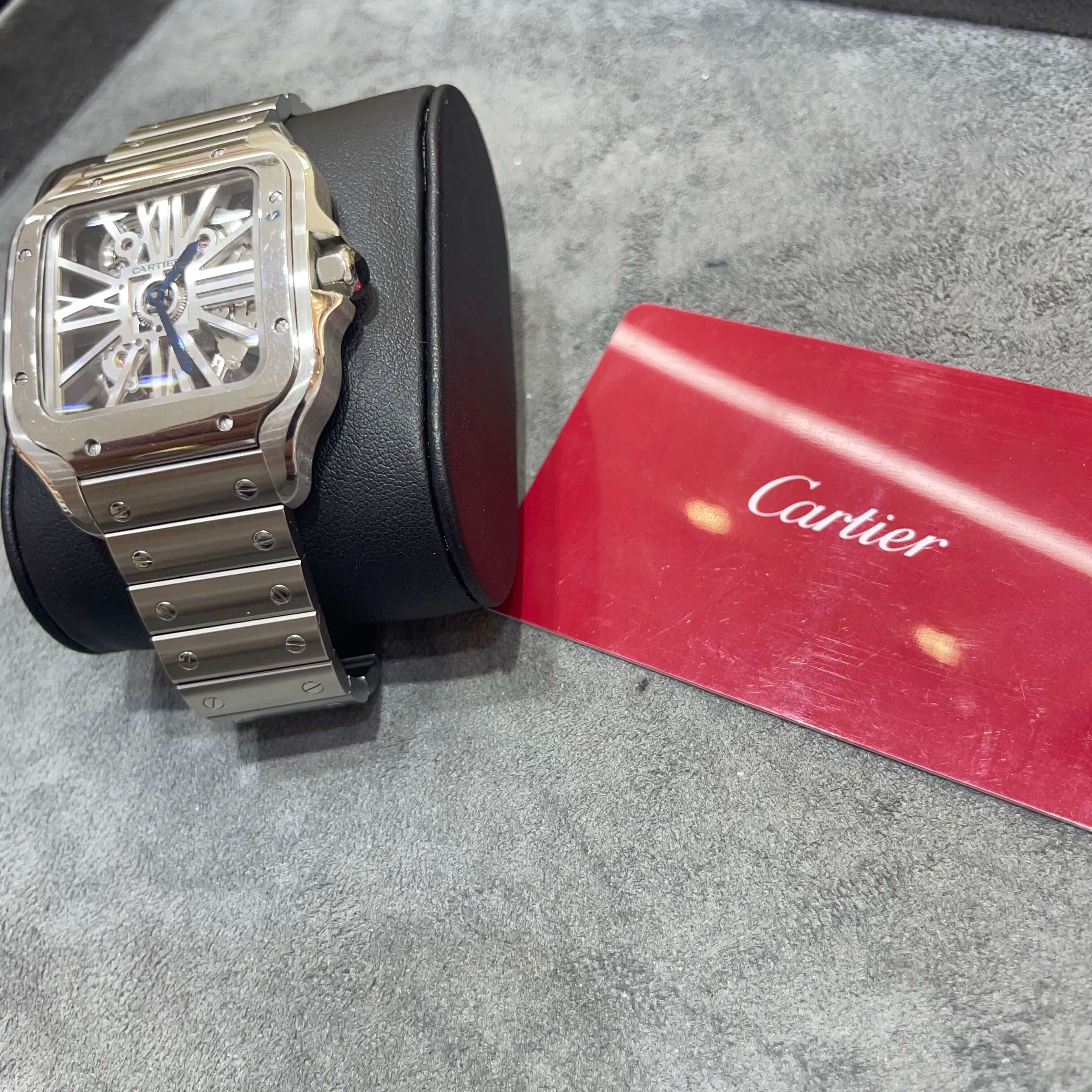 40mm Brand New Cartier Skeleton Stainless Steel