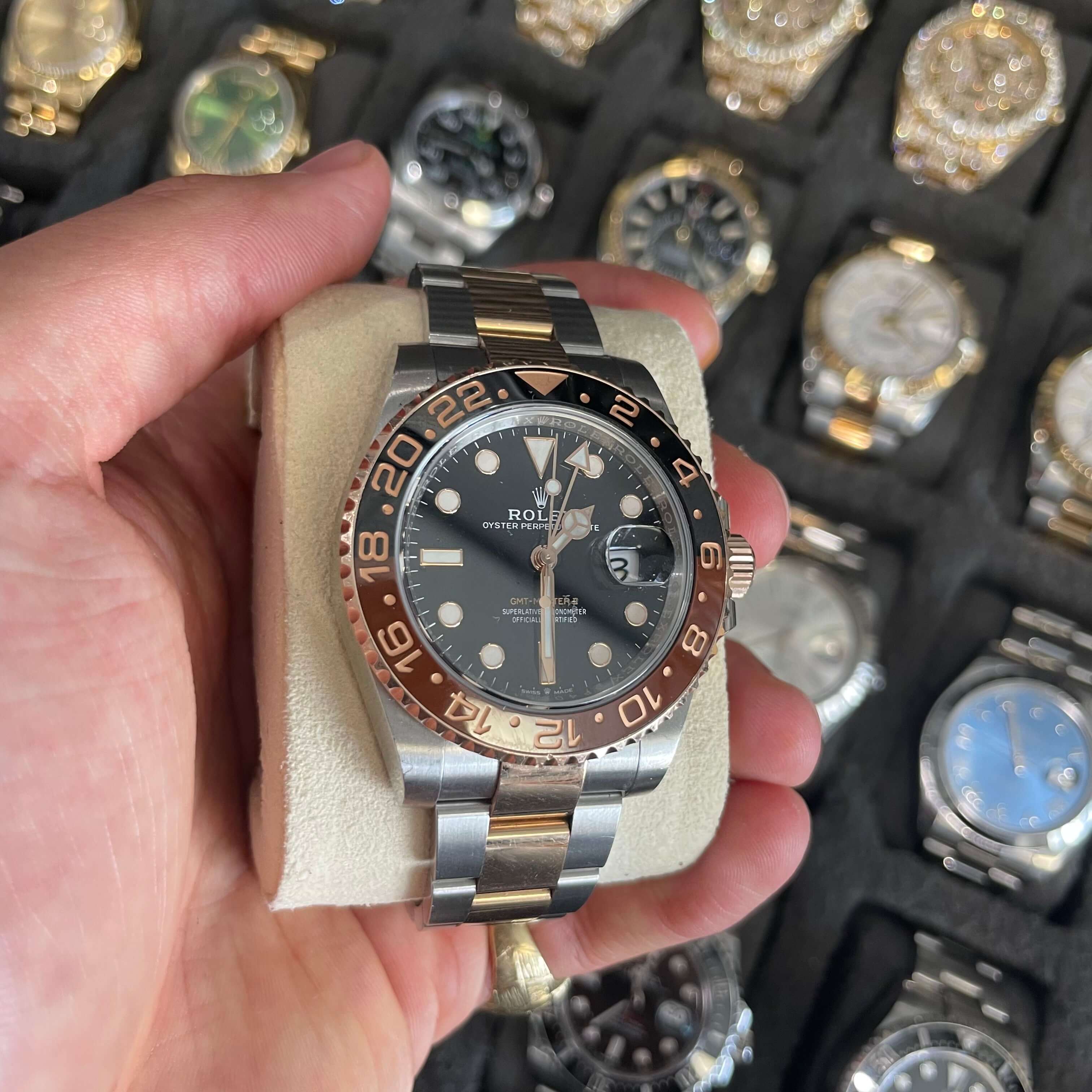 40mm Rolex 126711CHNR GMT-Master II Root Beer