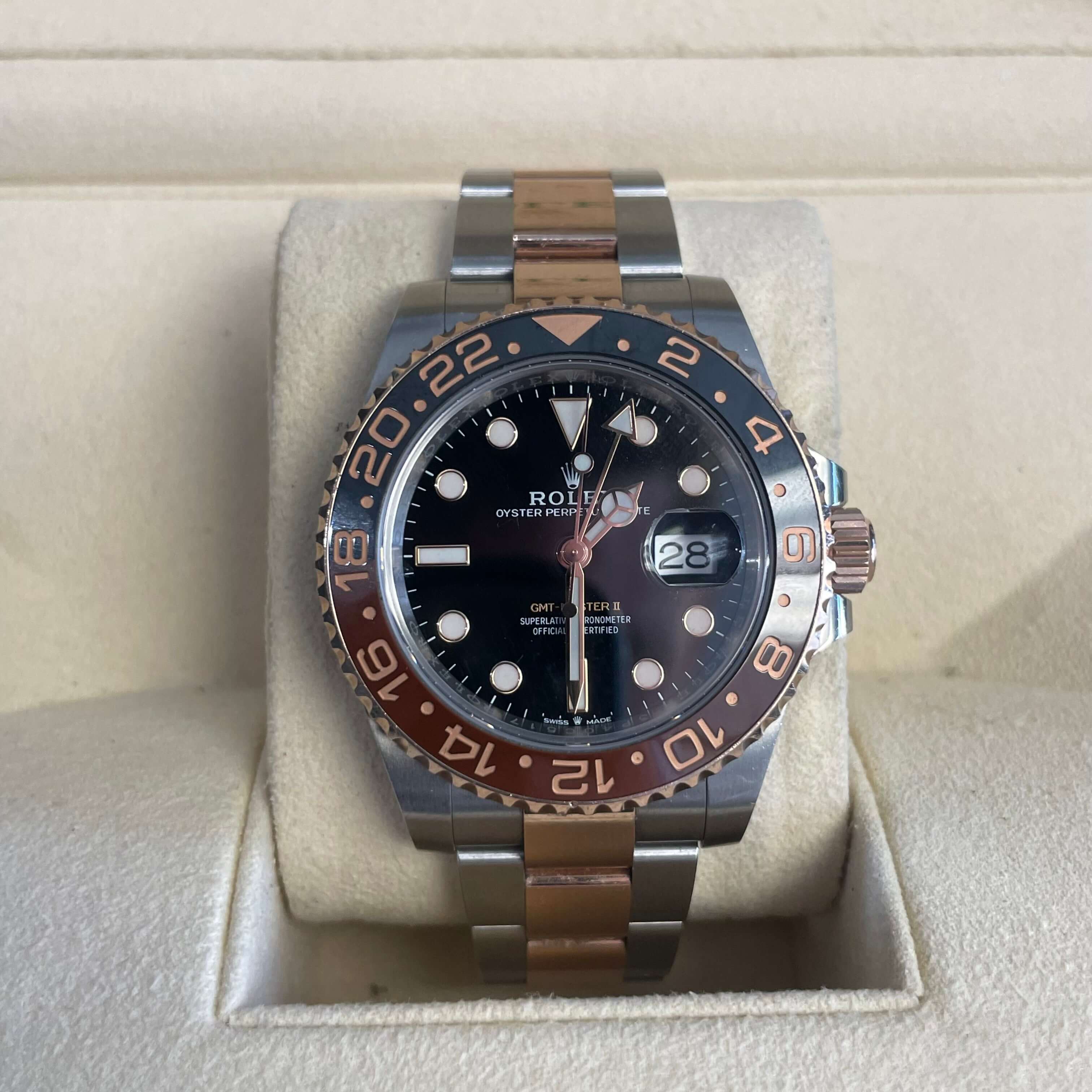 40mm Rolex 126711CHNR GMT-Master II Root Beer