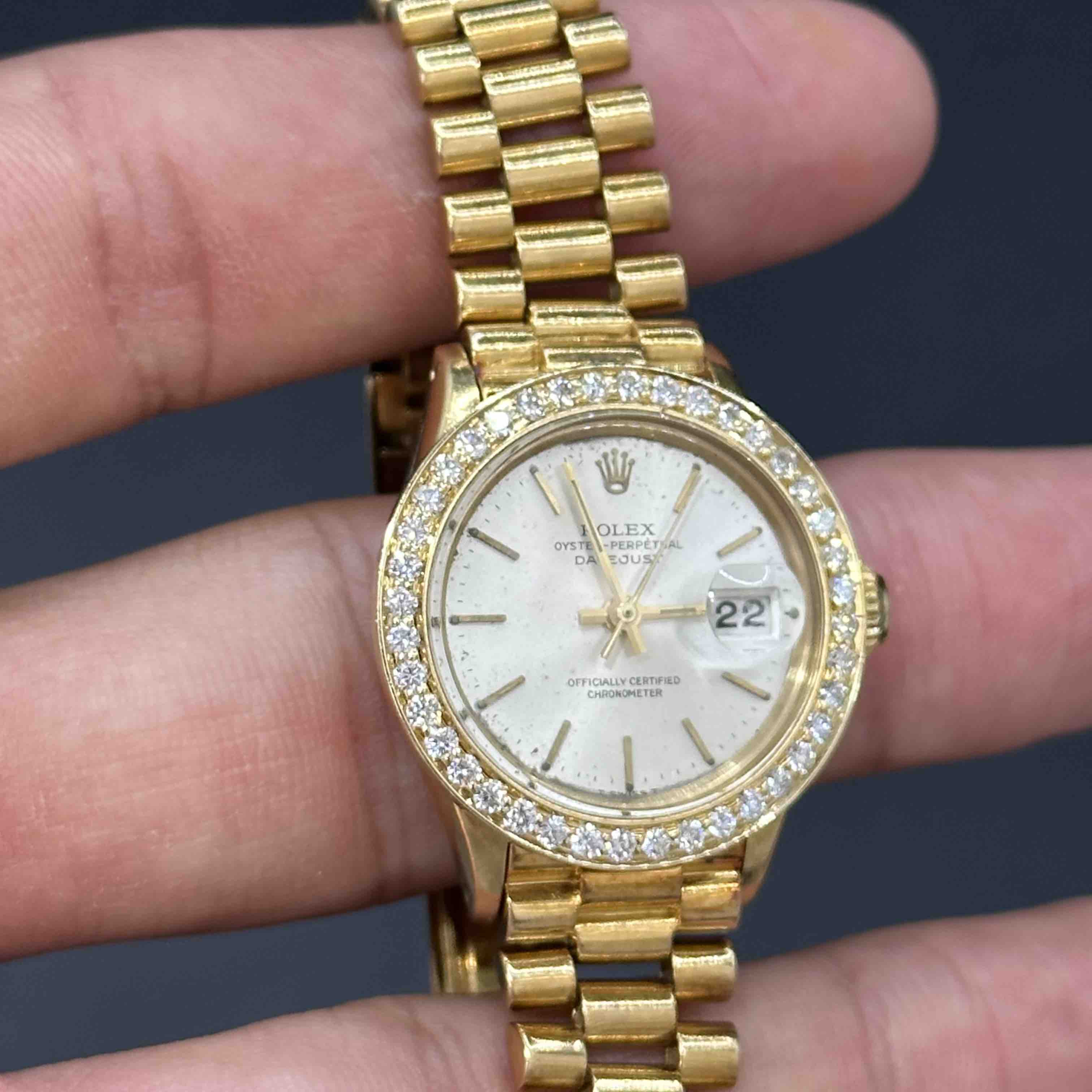 26mm Bust Down Rolex Womens Presidential