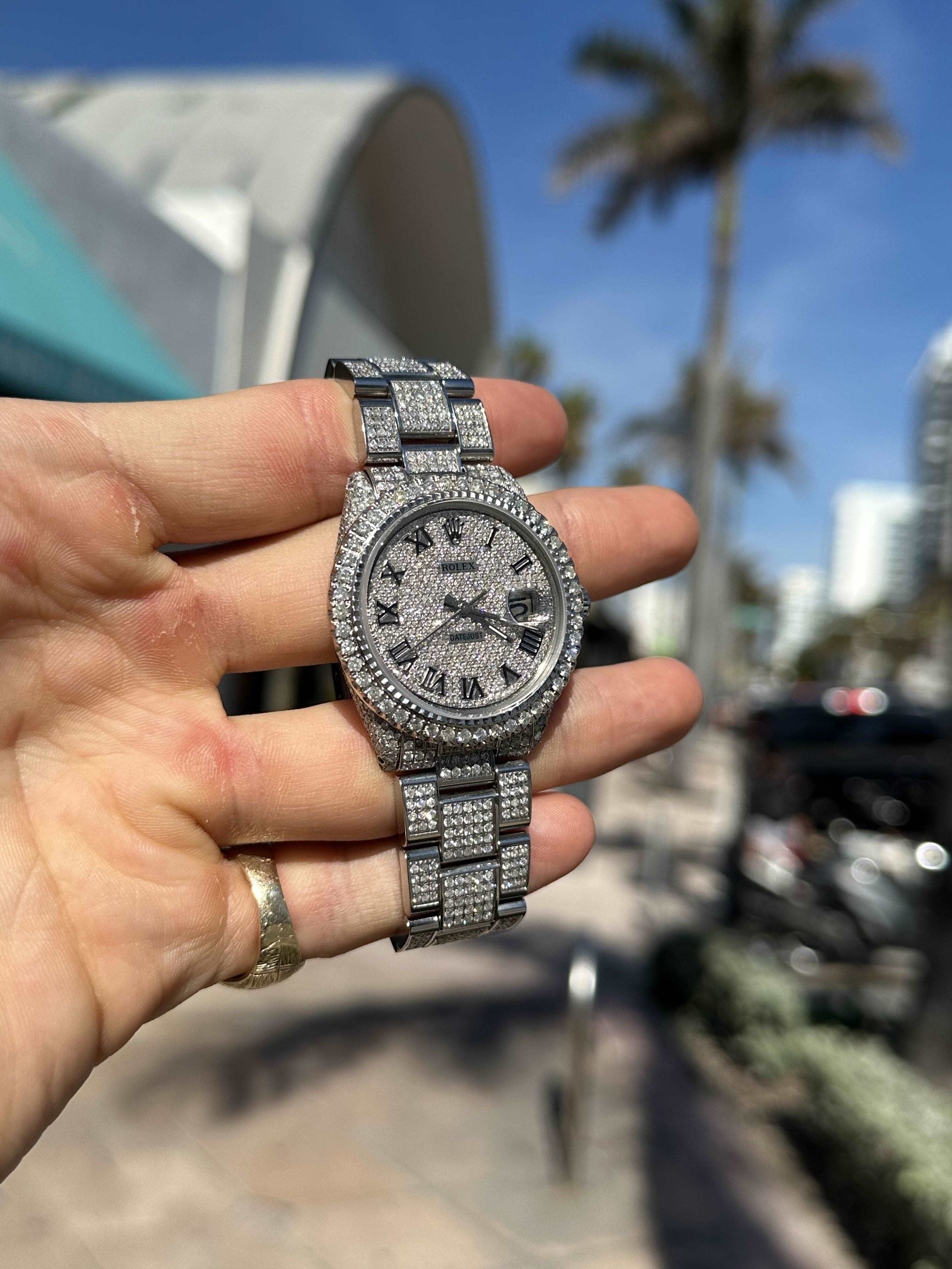 ICED OUT 36MM BUST DOWN DATEJUST | VS1 NATURAL DIAMONDS