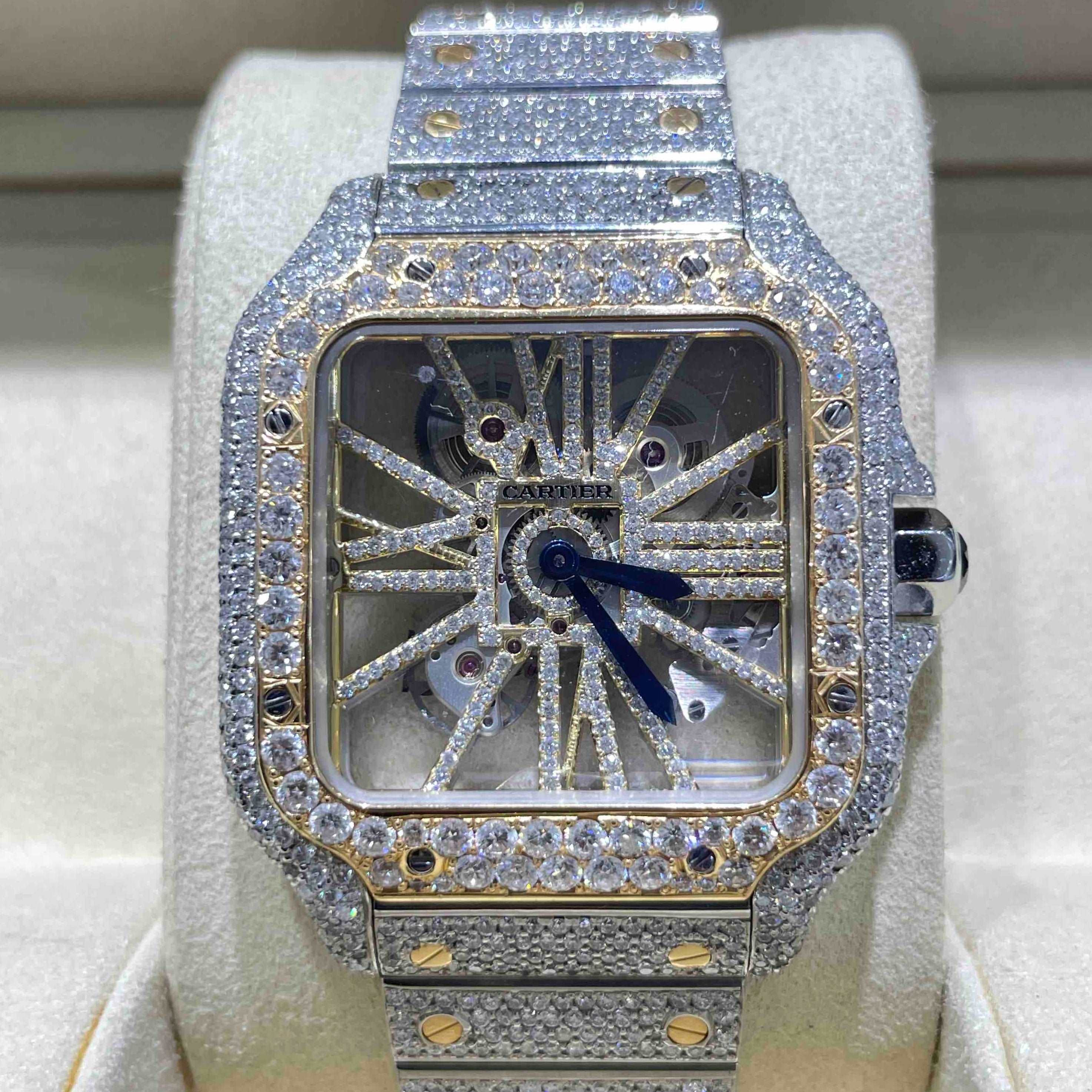 Skeleton Cartier Bust Down Watch VVS