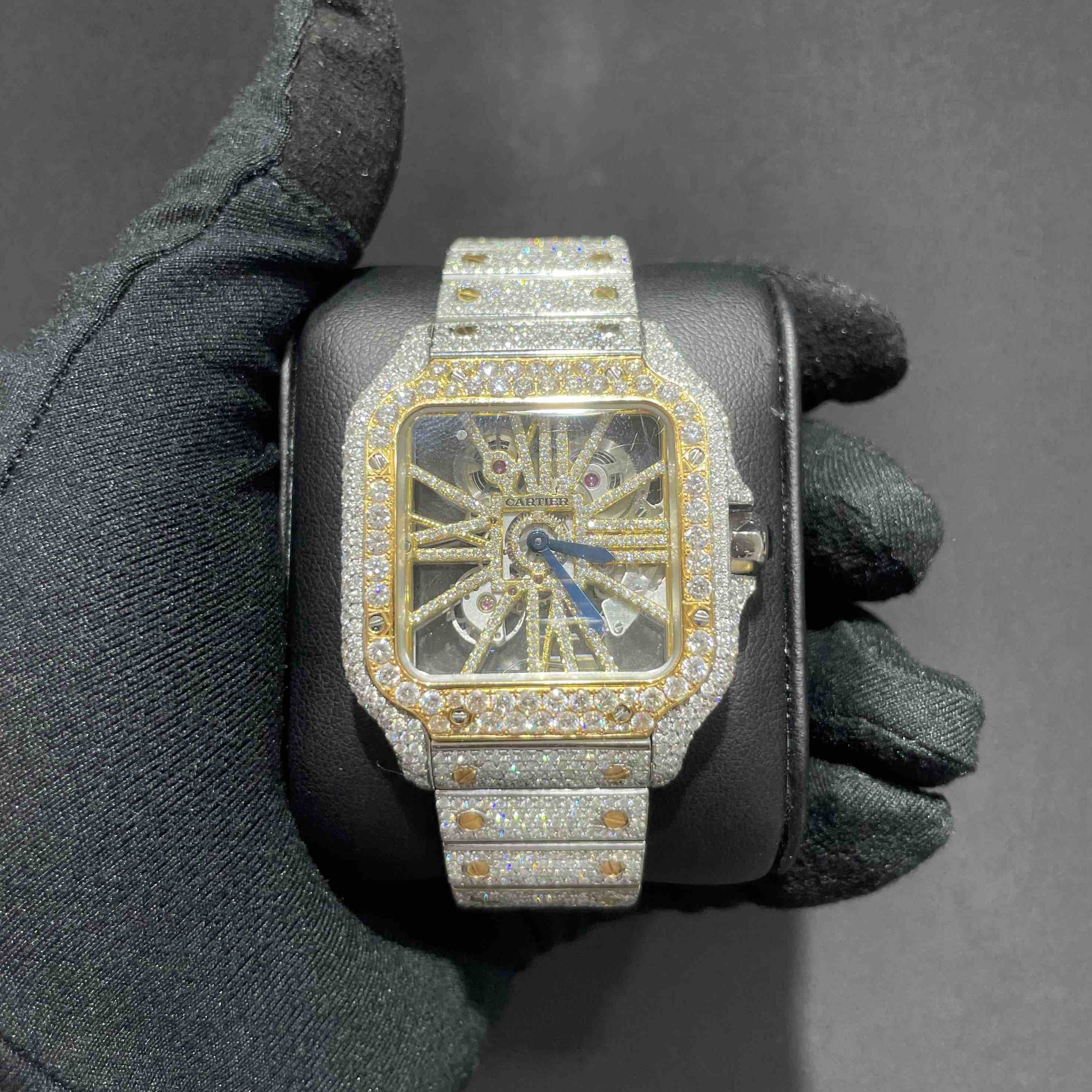 Skeleton Cartier Bust Down Watch VVS