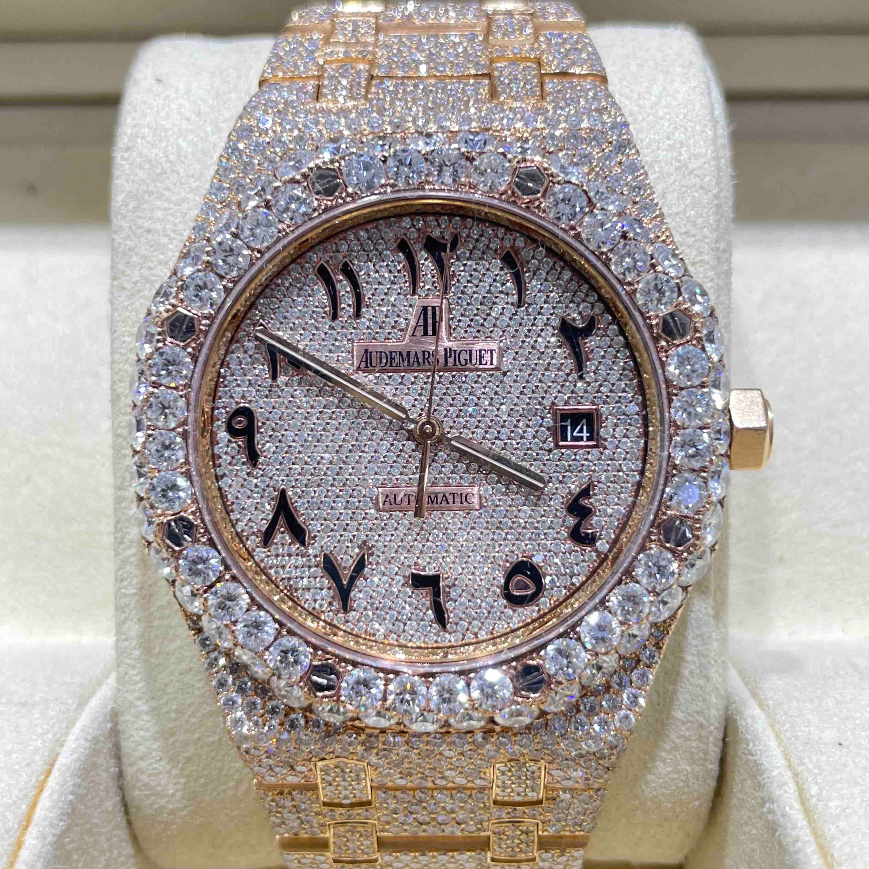 42MM Bust Down AP VVS Arabic Royal Oak RDP Jewelry Miami