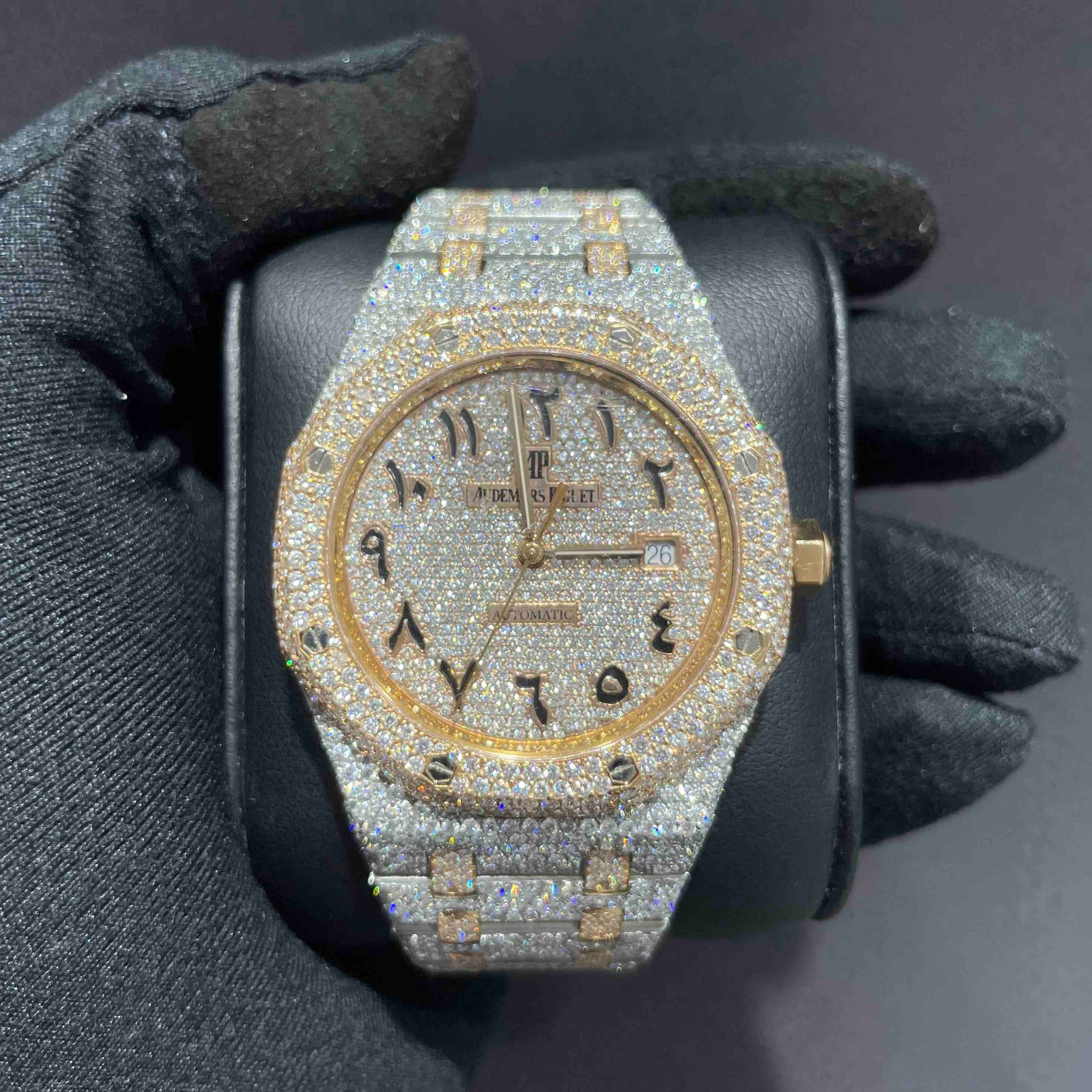 Iced Out AP VVS Arabic Dial Rose Two Tone