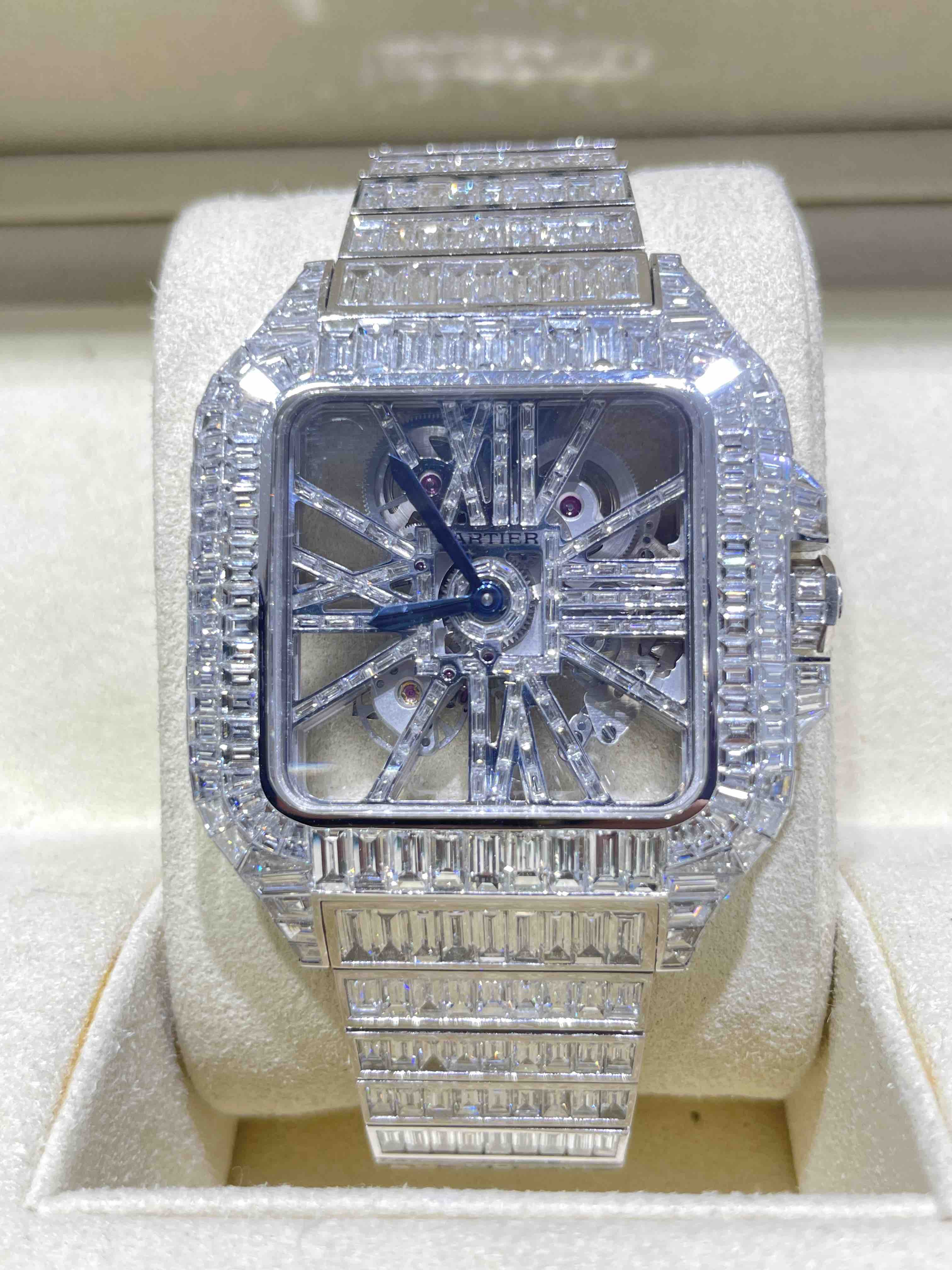 Cartier Skeleton Iced Out Chandelier VVS1 Watch