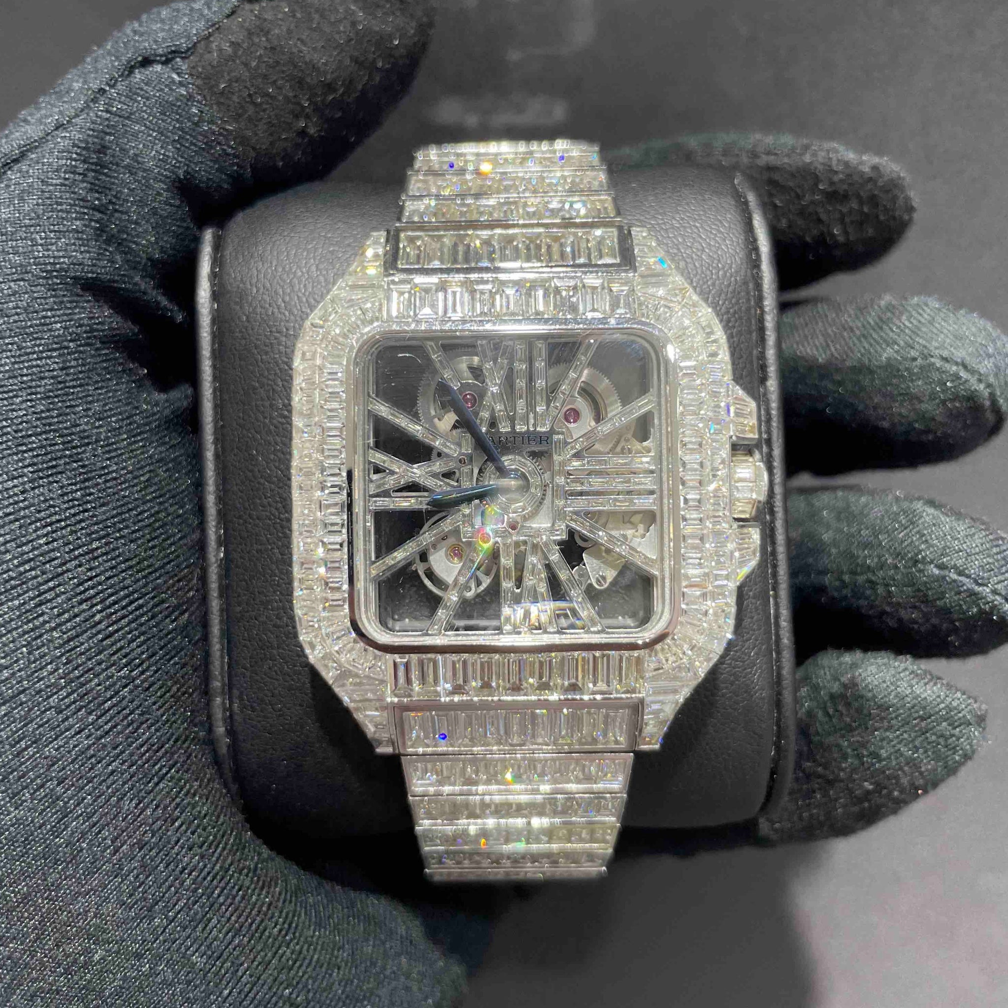 Cartier Skeleton Iced Out Chandelier VVS1 Watch