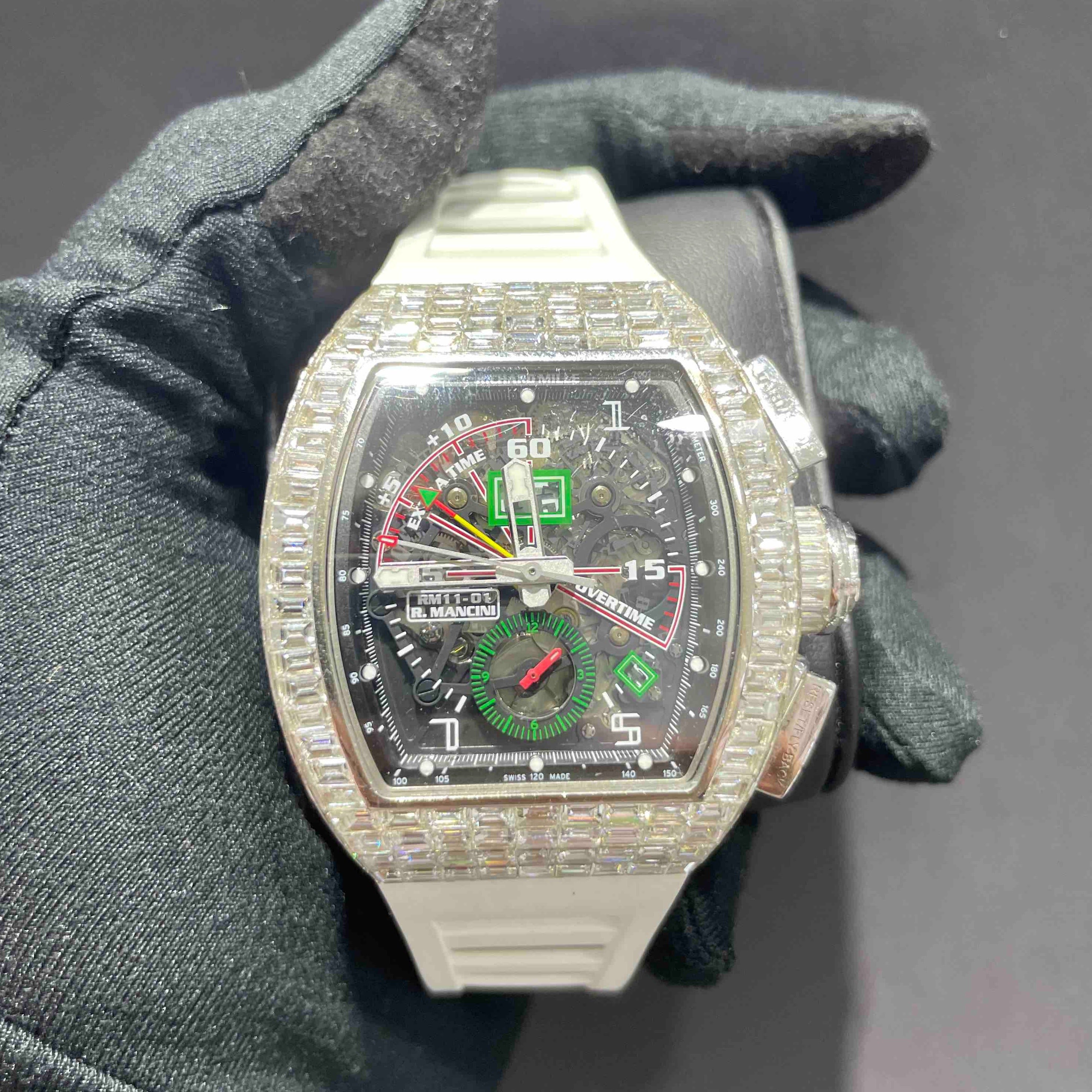 Iced out 2025 richard mille watch