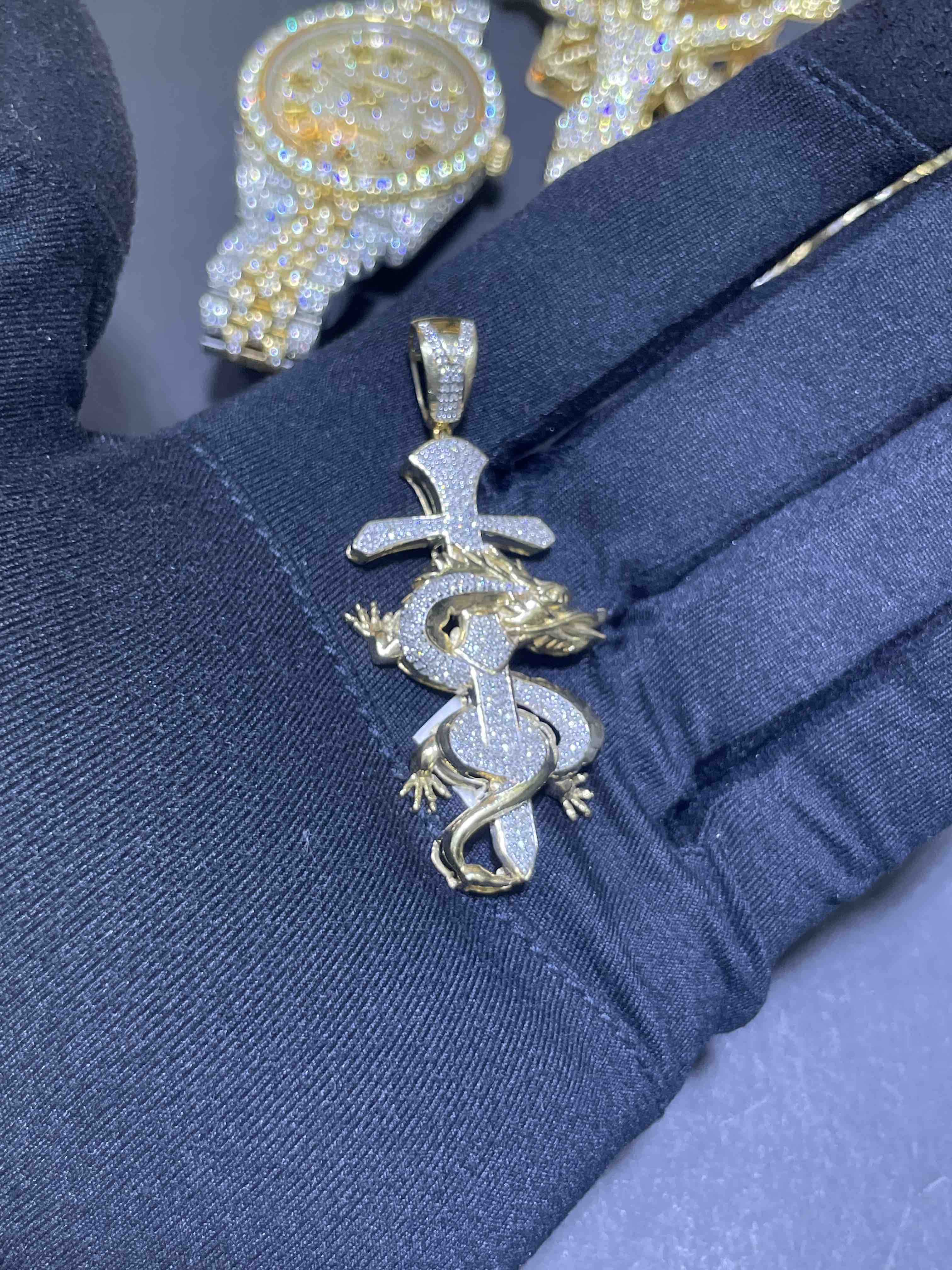 iced out snake cross