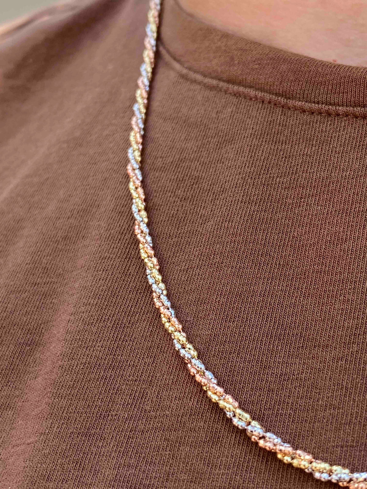 Popcorn Chain Pattern 14k Gold Popcorn Chain