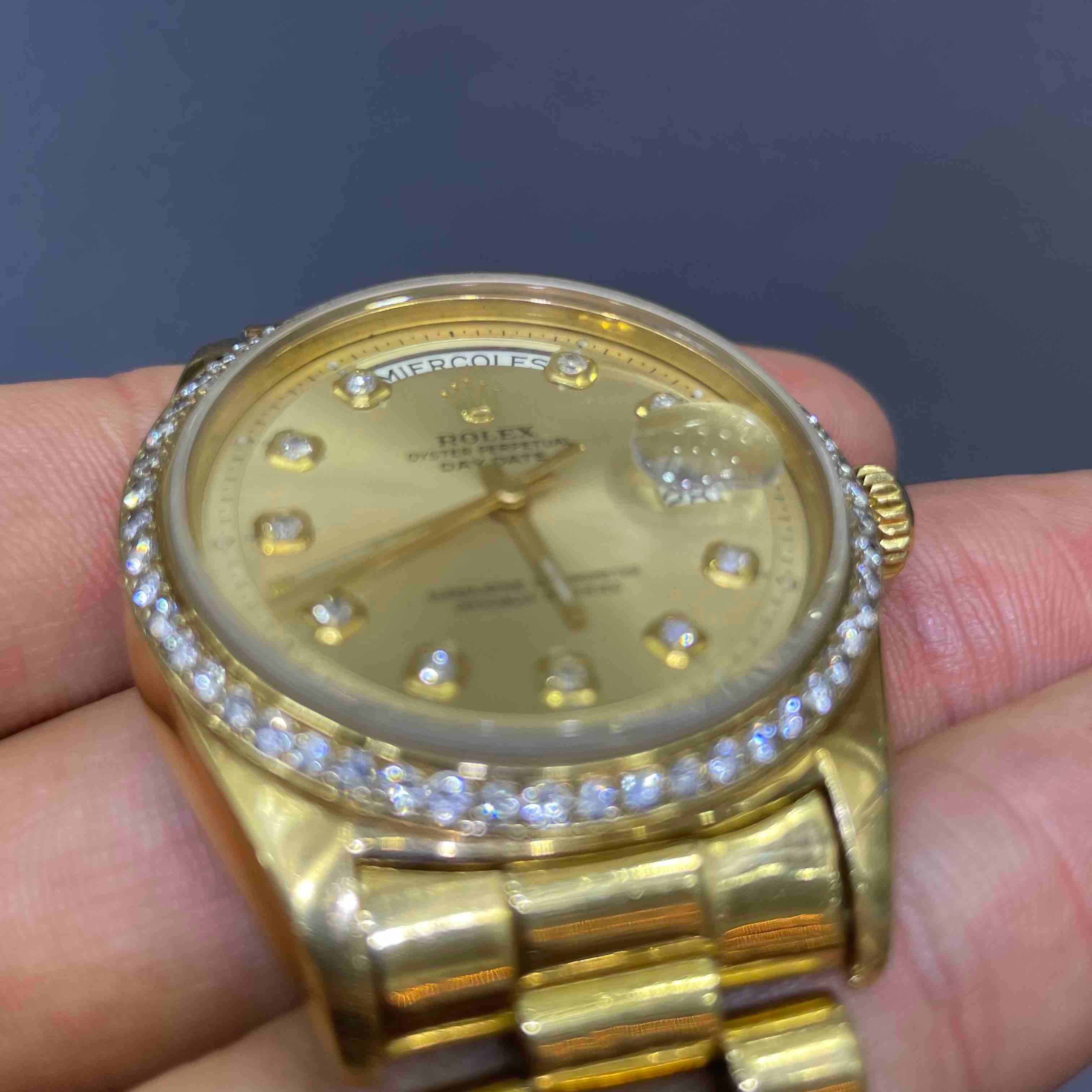 36mm Rolex Presidential Iced Out Bezel | Diamond Dial